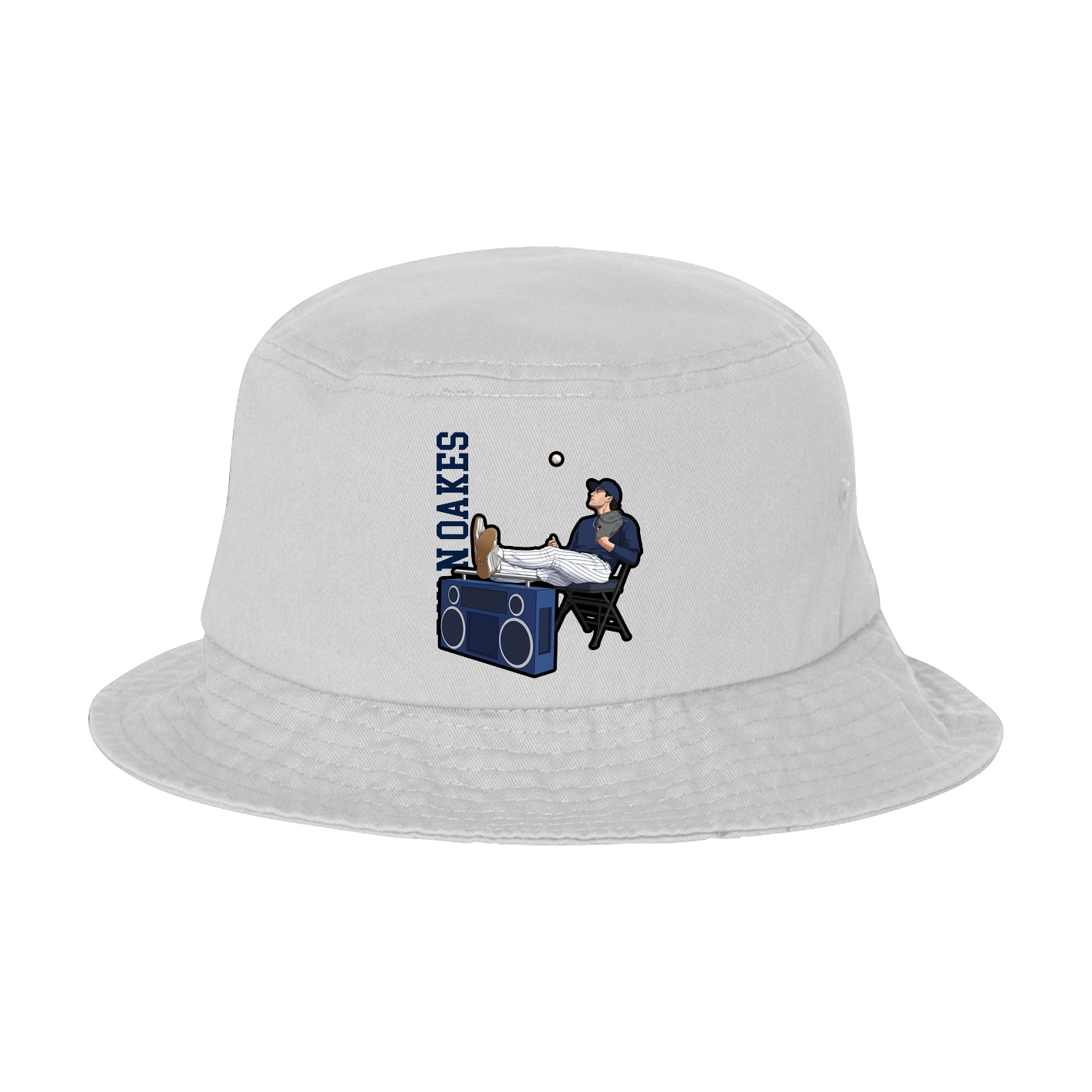 Bucket Cap — Name Vertical in White
