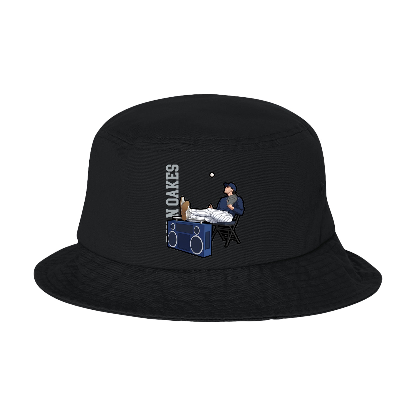 Bucket Cap — Name Vertical in Black