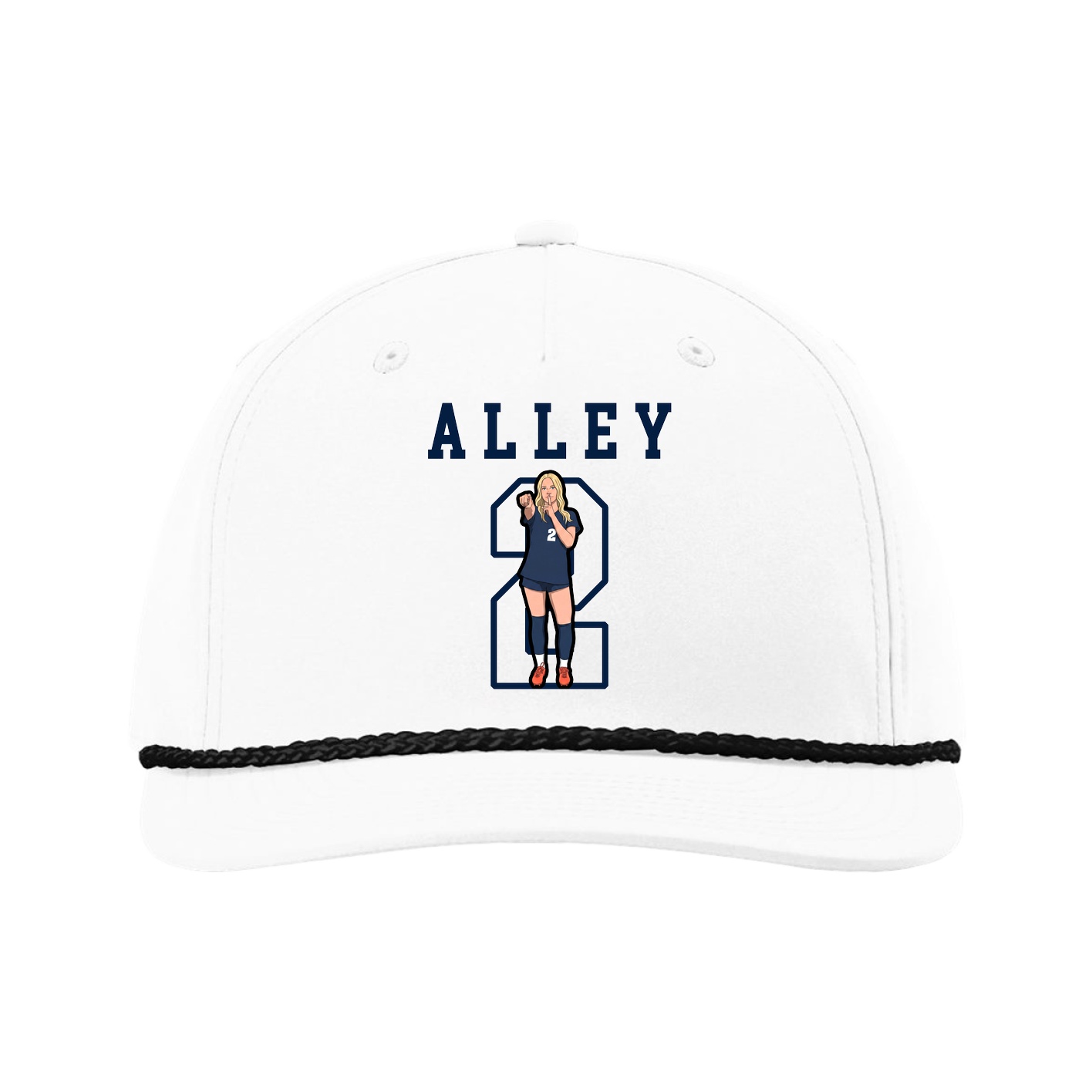 Five-Panel Classic Rope Cap — Shirsey in White
