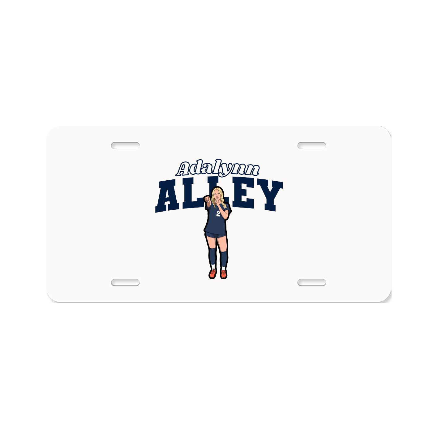 License Plate — Name Arch in Classic