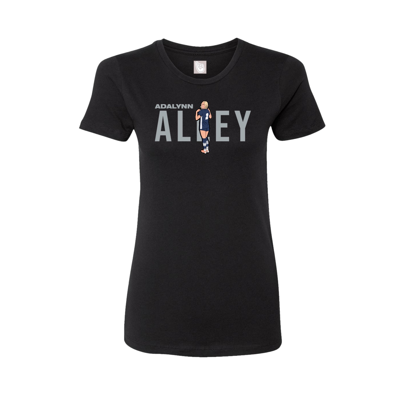 Womens Tee — Player Name in Black