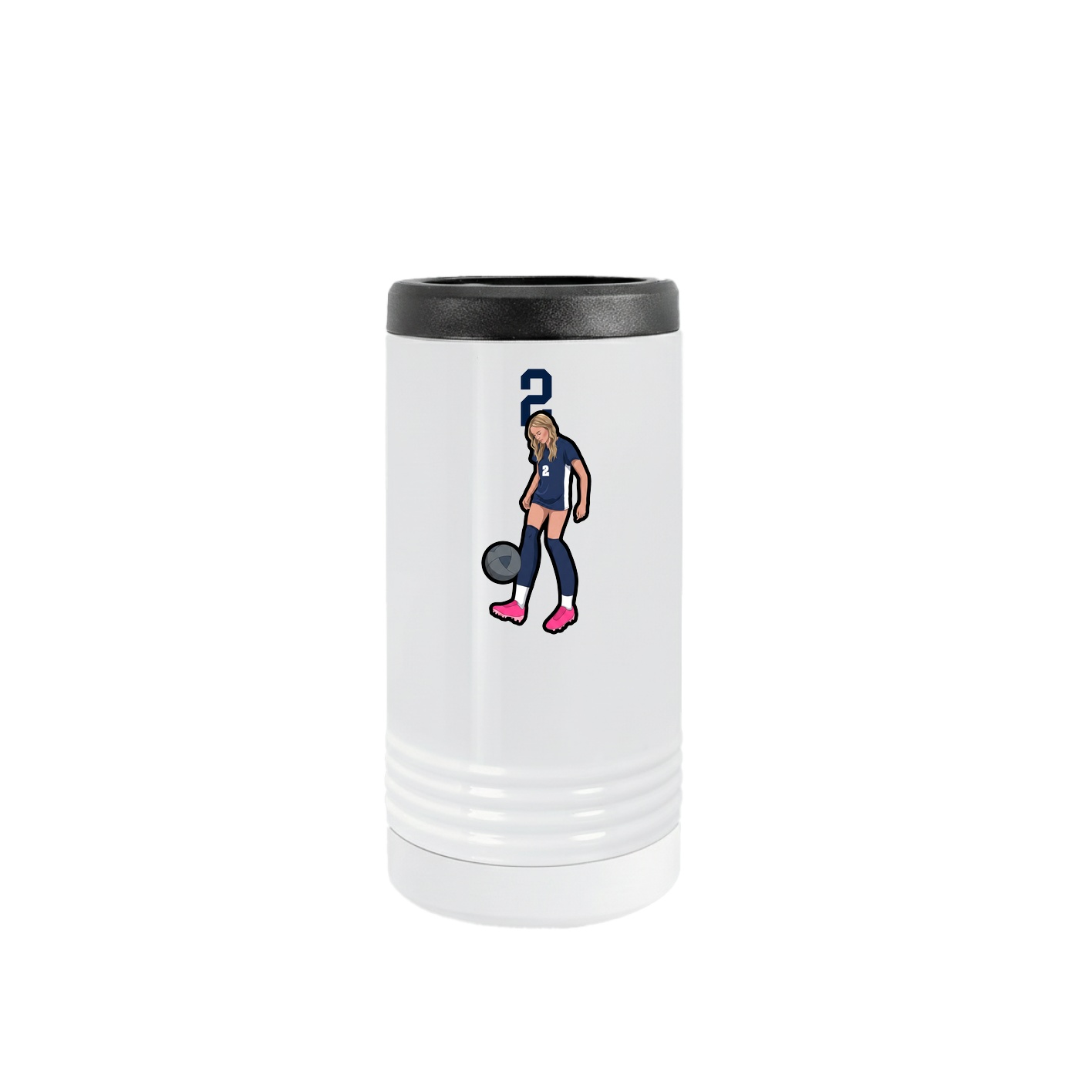 Slim Beverage Holder — Number Top in White