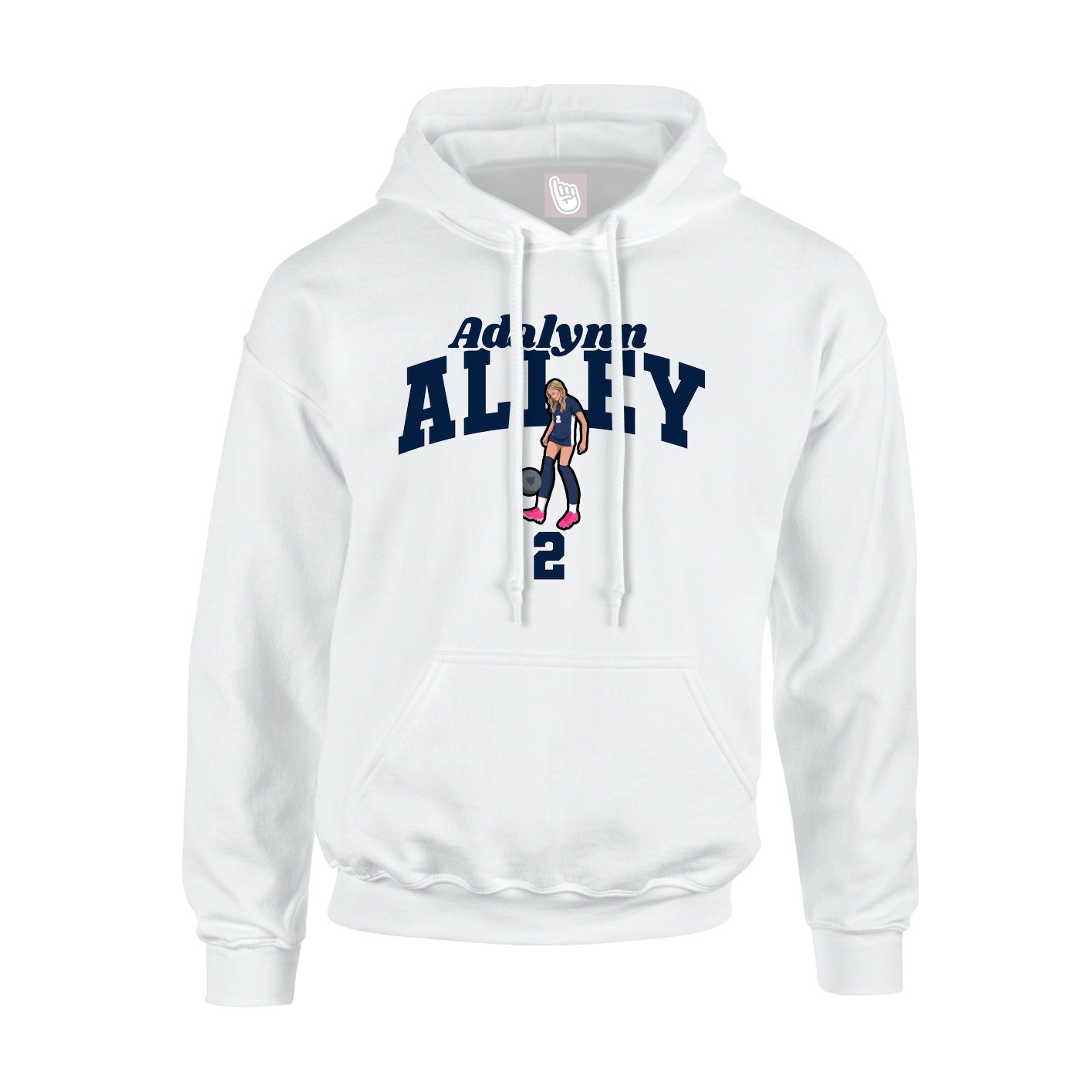 Hoodie — Signature Arch in White