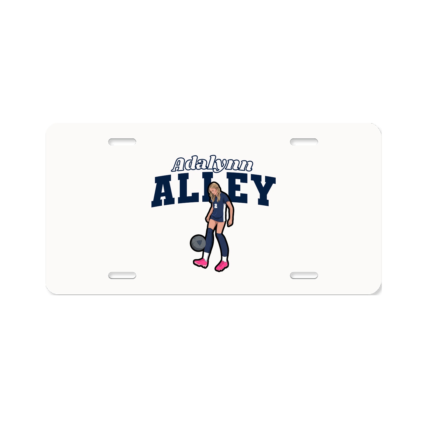 License Plate — Name Arch in Classic