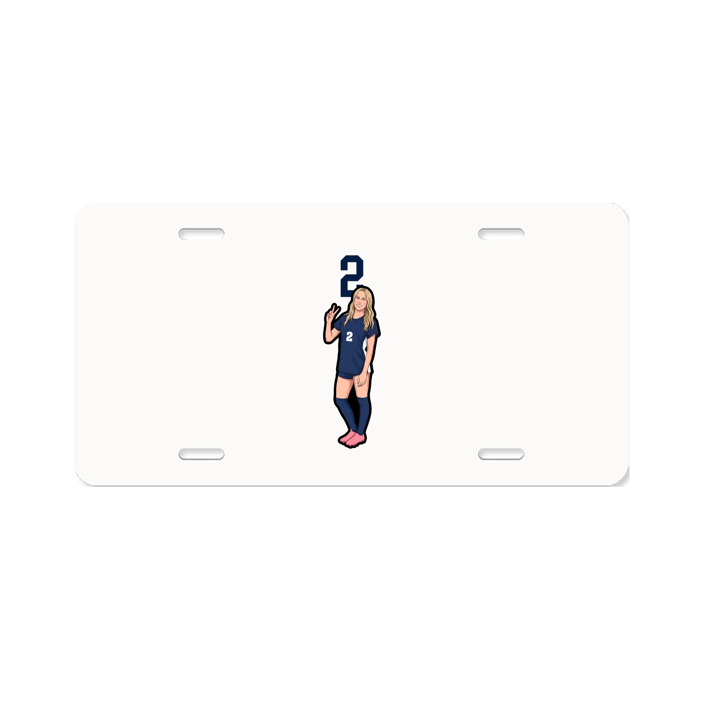 License Plate — Number Top in Classic