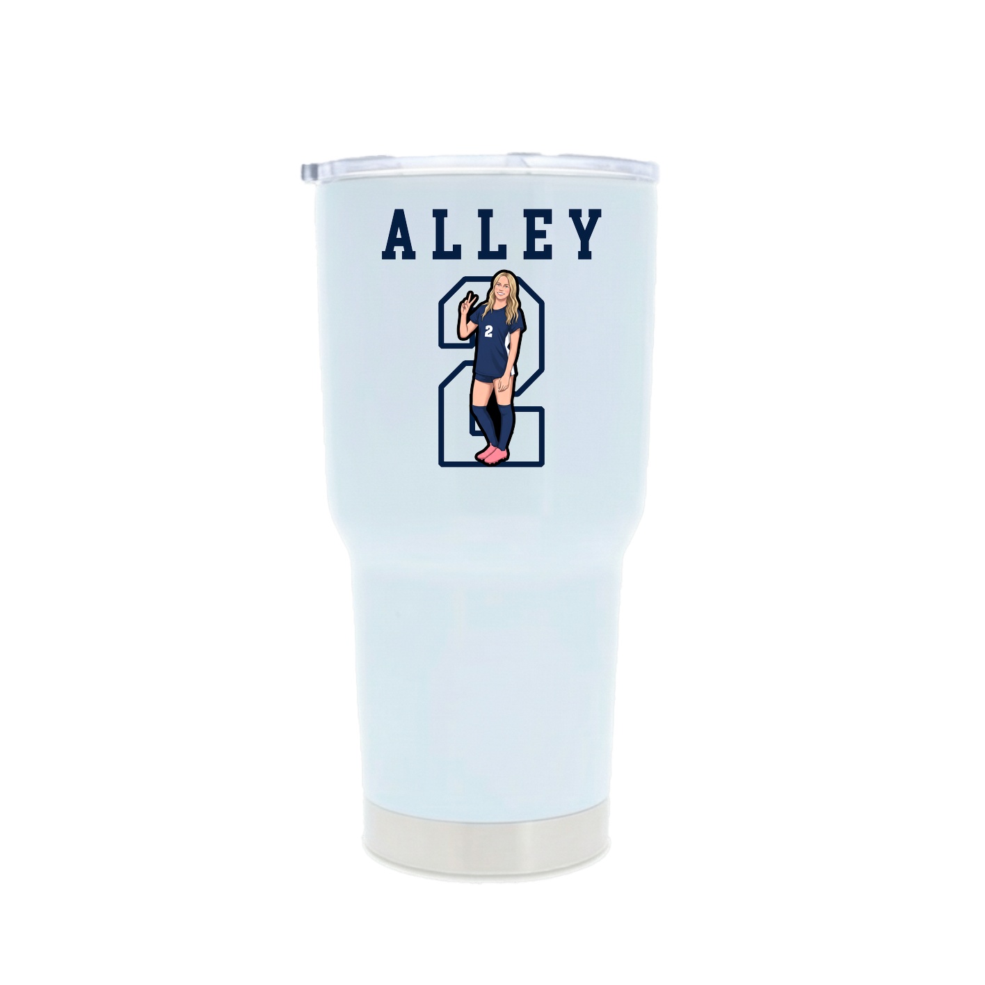 30oz Stainless Steel Tumbler — Shirsey in White