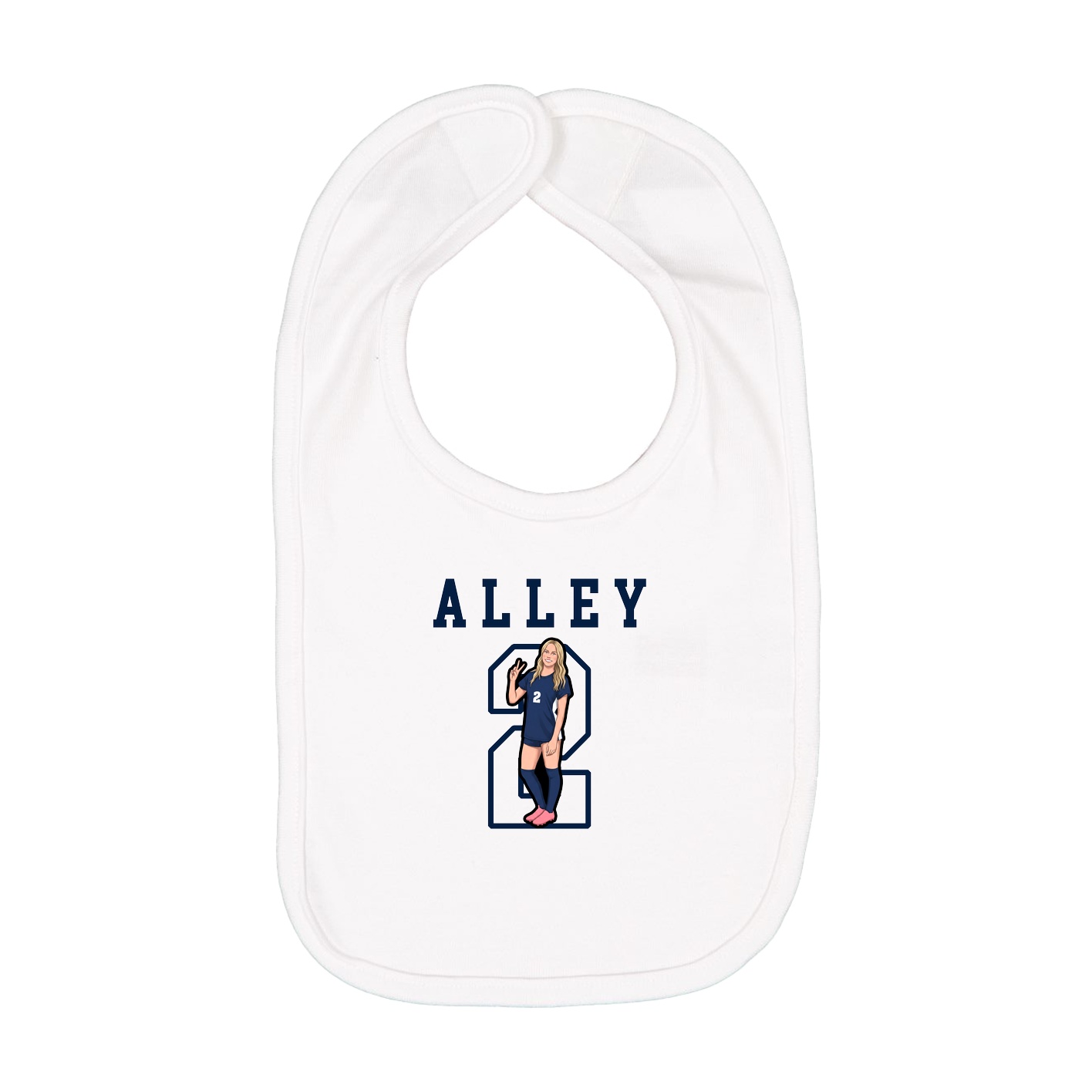 Infant Bib — Shirsey in White
