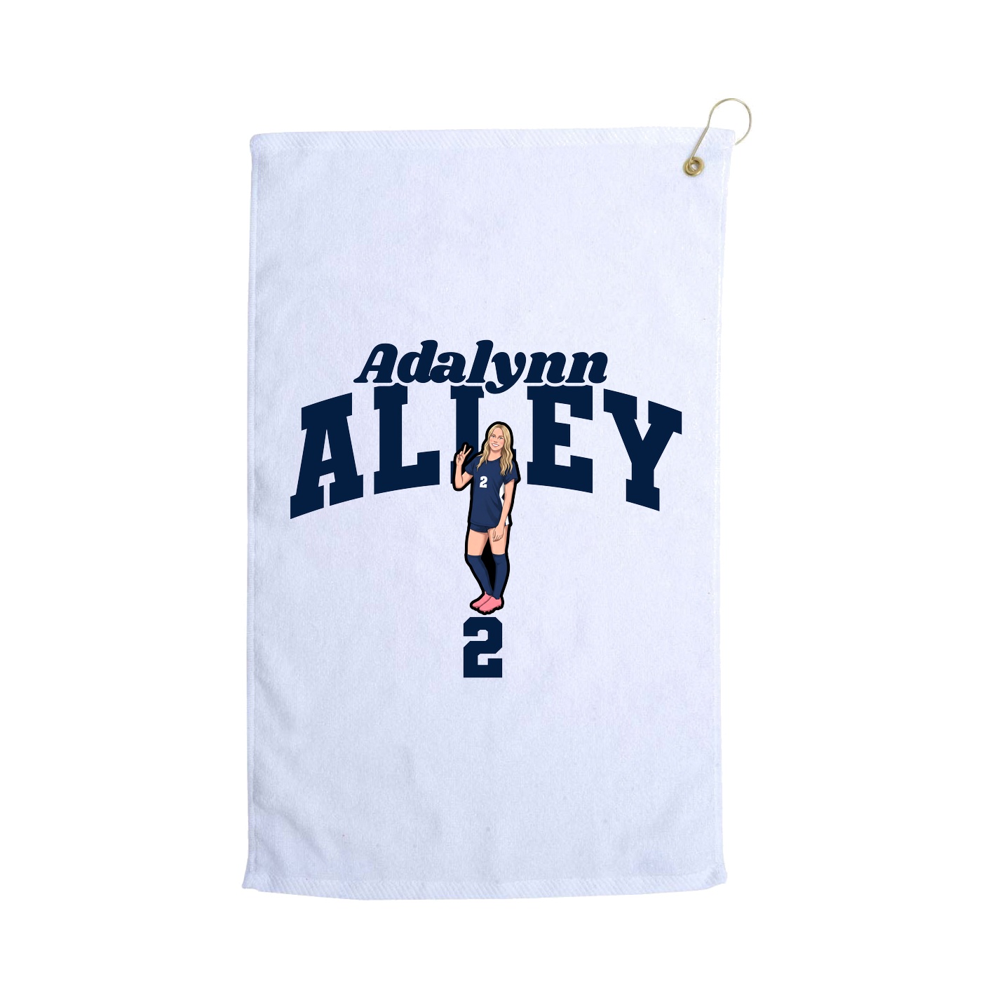 Golf Towel — Signature Arch in White