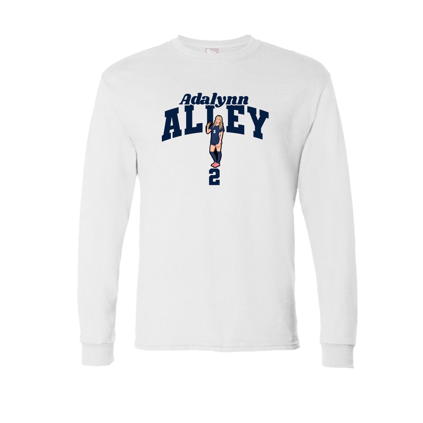Long Sleeve Tee — Signature Arch in White