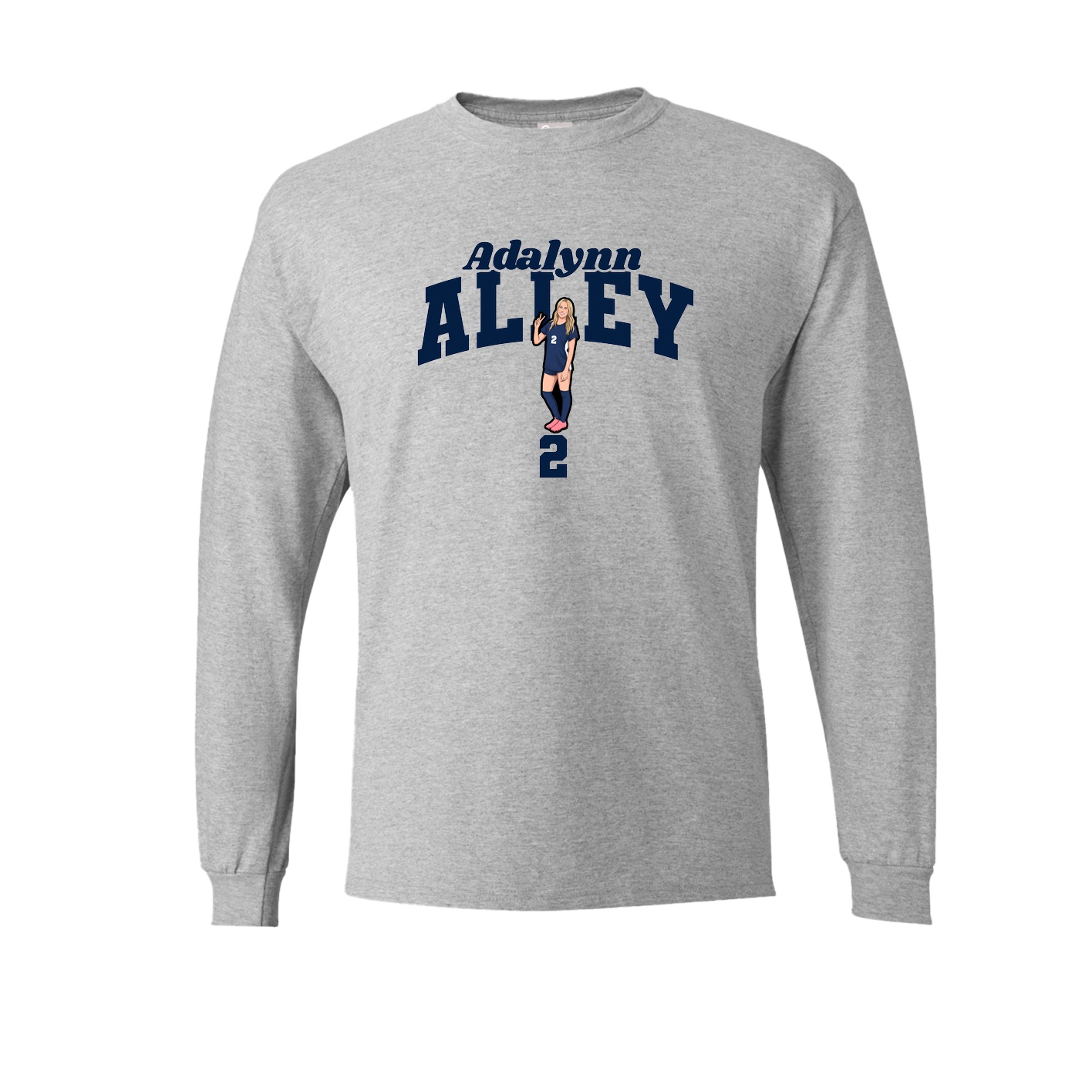 Long Sleeve Tee — Signature Arch in Grey