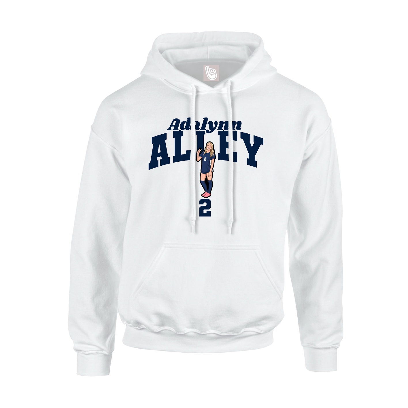 Hoodie — Signature Arch in White