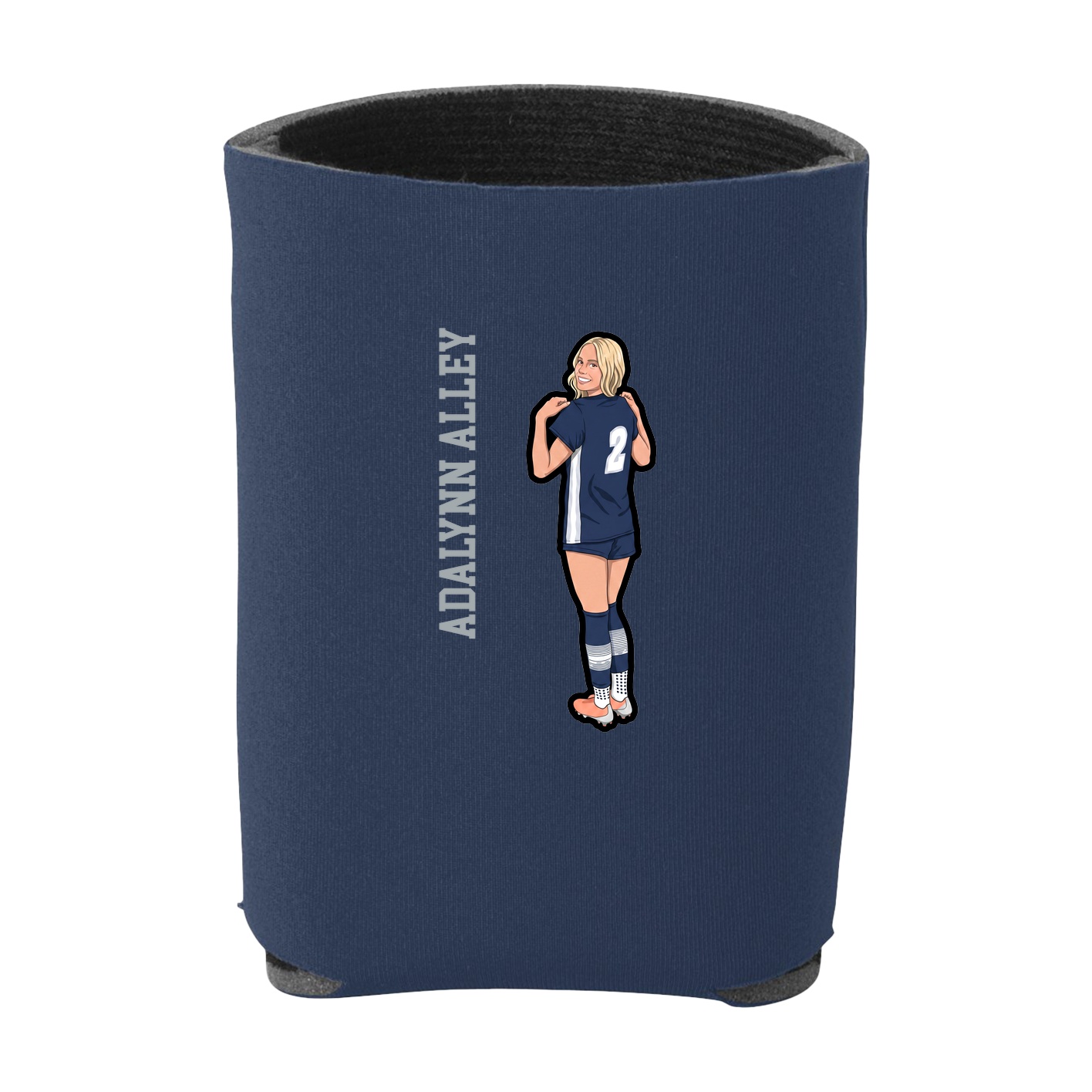 Can Holder — Name Vertical in Navy