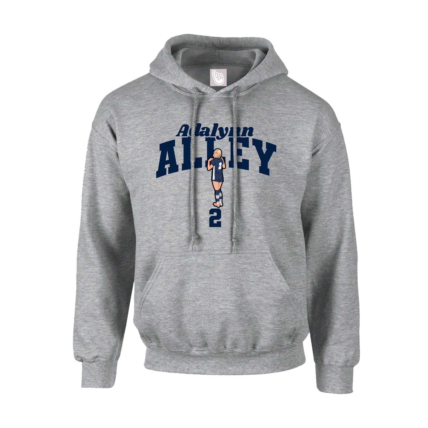 Youth Hoodie — Signature Arch in Grey