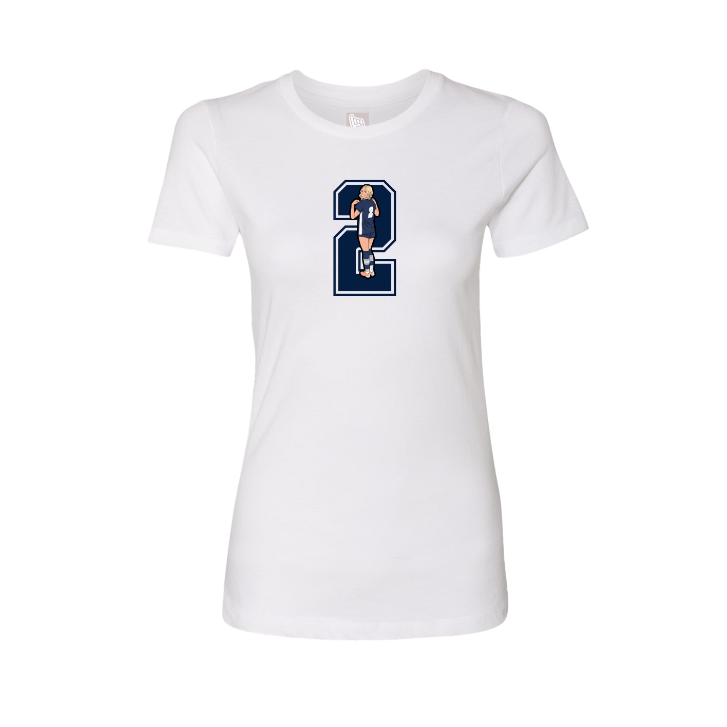 Womens Tee — Number in White