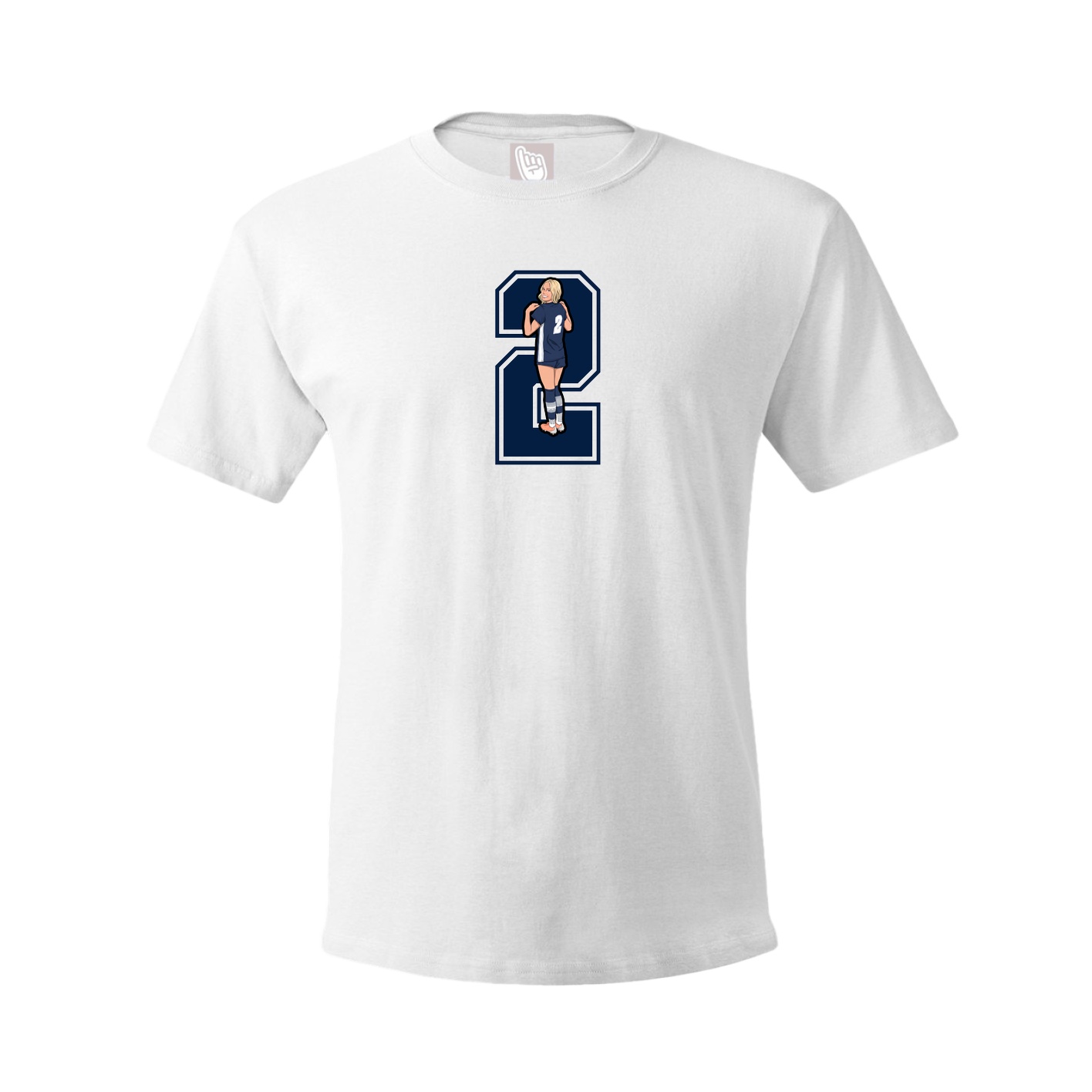 Youth Tee — Number in White