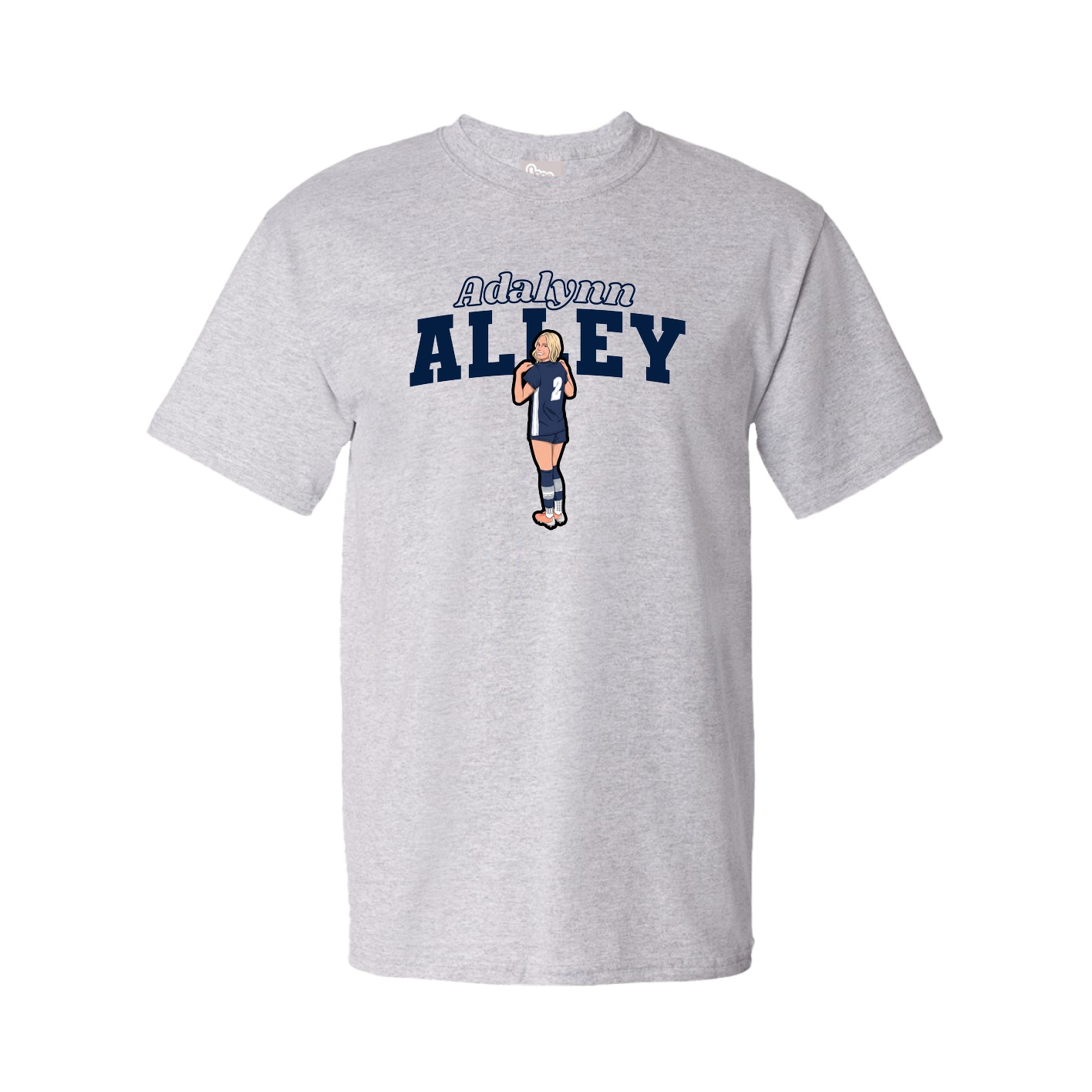 Tee — Name Arch in Grey