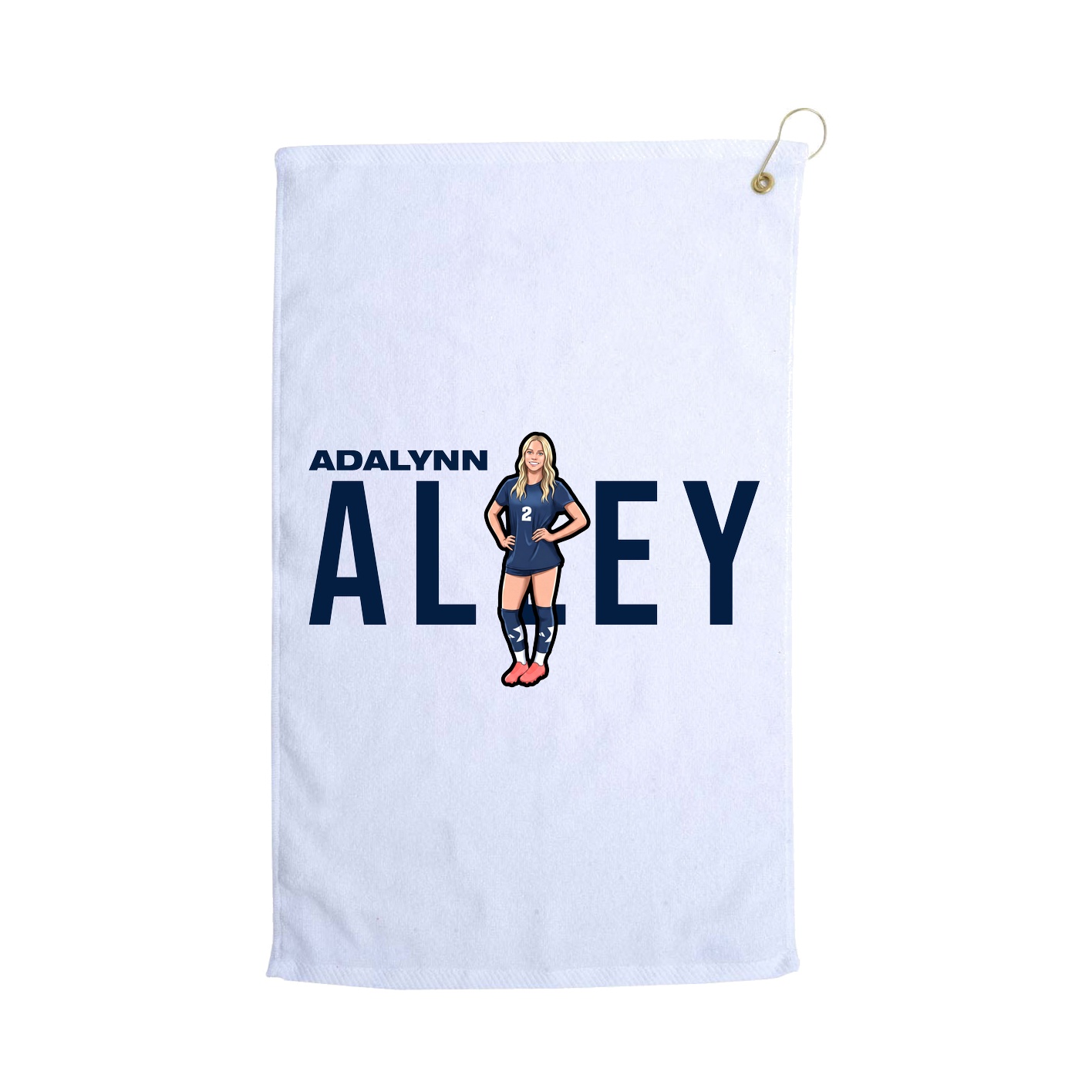 Golf Towel — Player Name in White