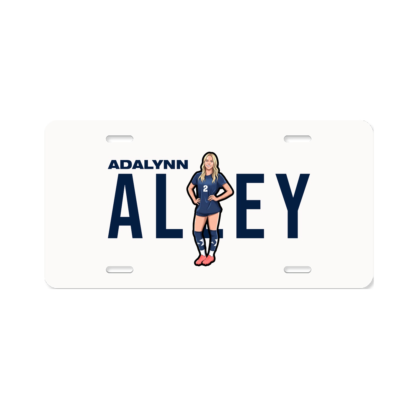License Plate — Player Name in Classic