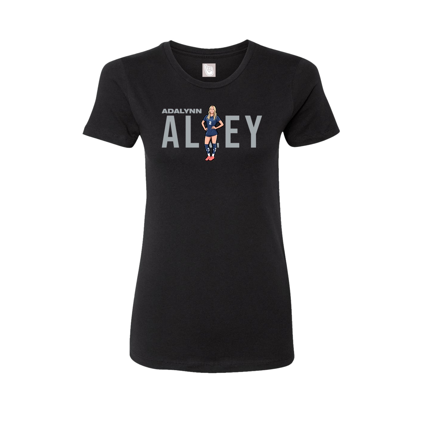 Womens Tee — Player Name in Black