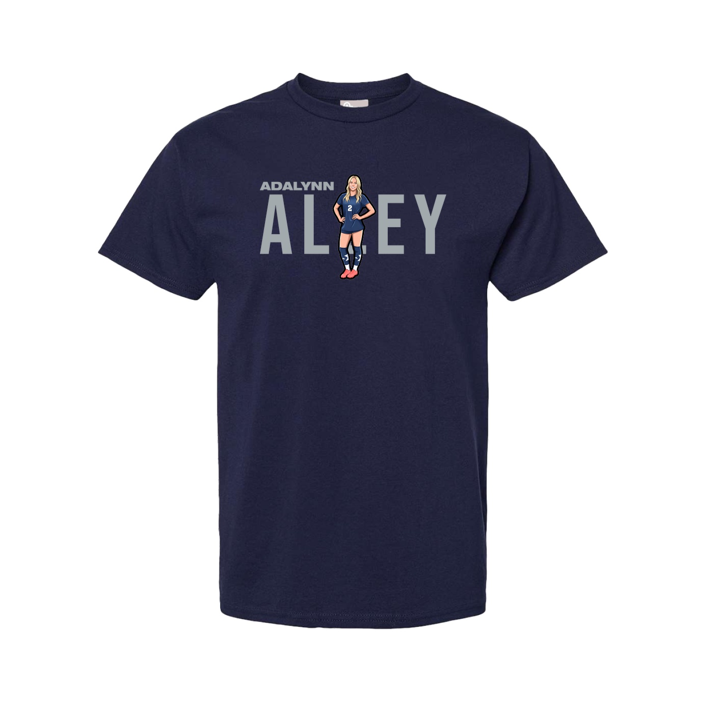 Youth Tee — Player Name in Navy