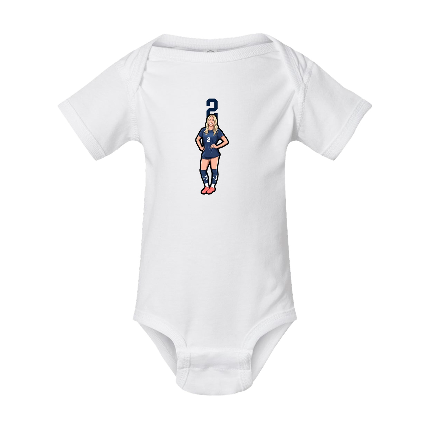 Baby Onesie — Number Top in White