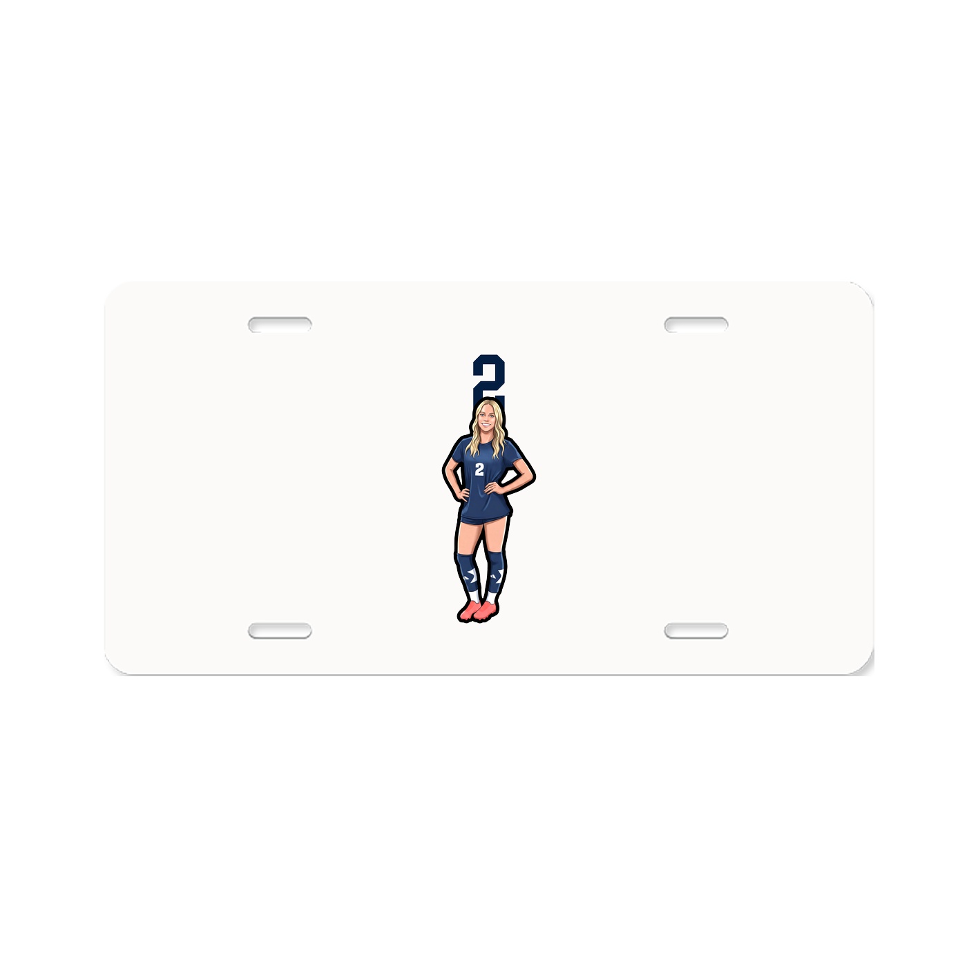 License Plate — Number Top in Classic