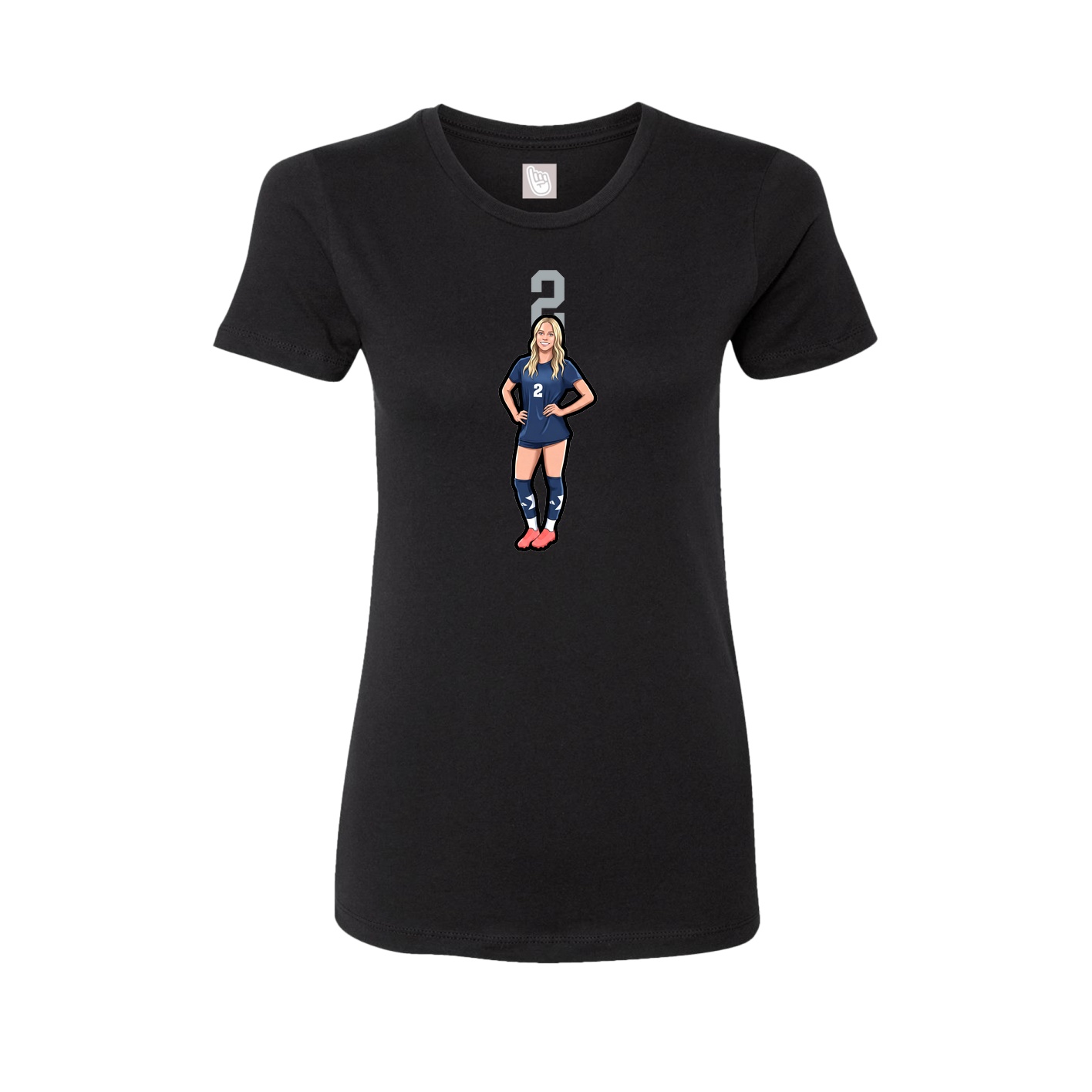 Womens Tee — Number Top in Black
