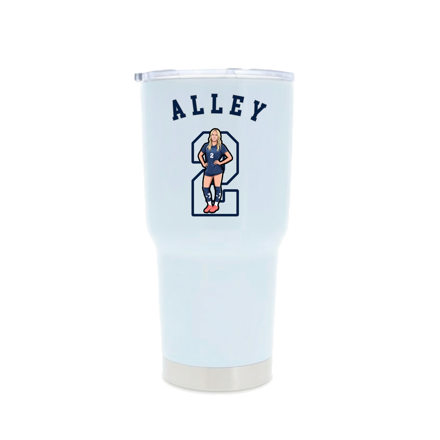 30oz Stainless Steel Tumbler — Shirsey Arch in White