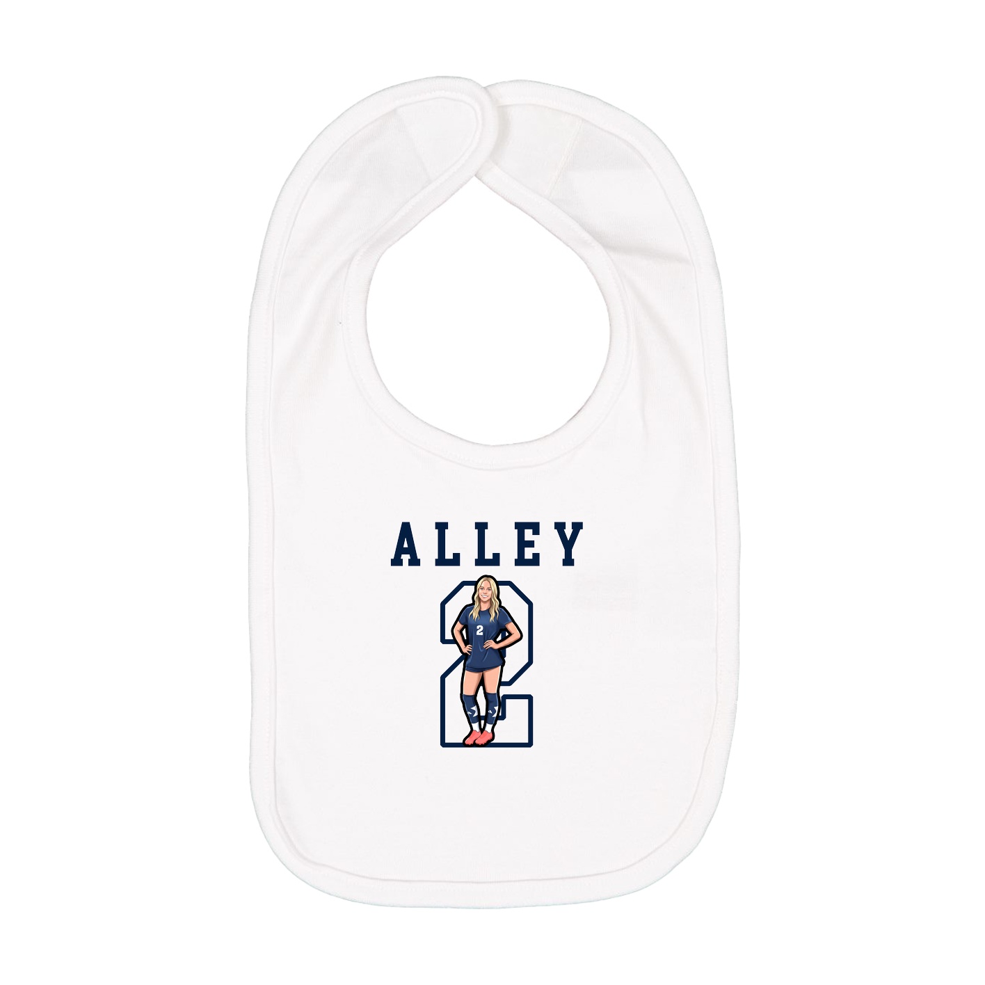 Infant Bib — Shirsey in White