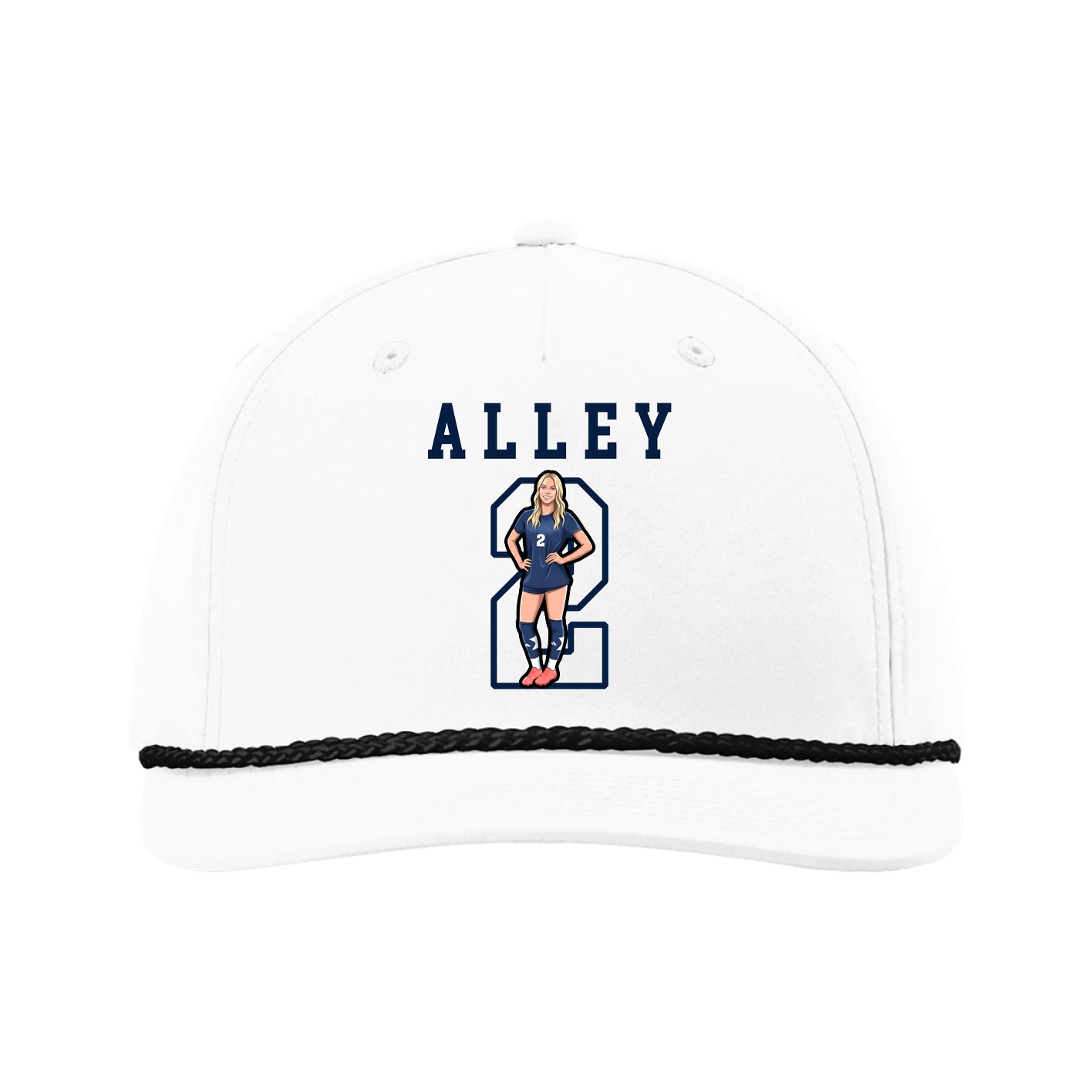 Five-Panel Classic Rope Cap — Shirsey in White