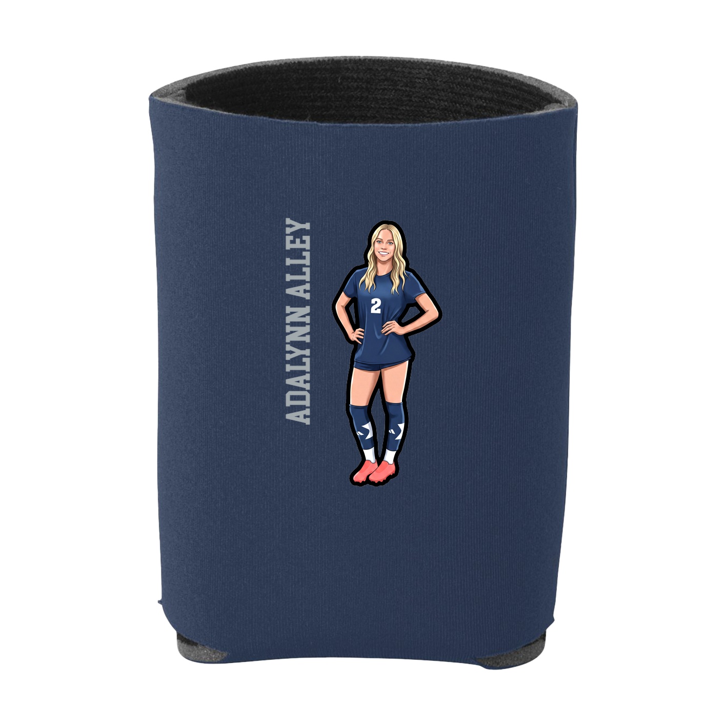 Can Holder — Name Vertical in Navy