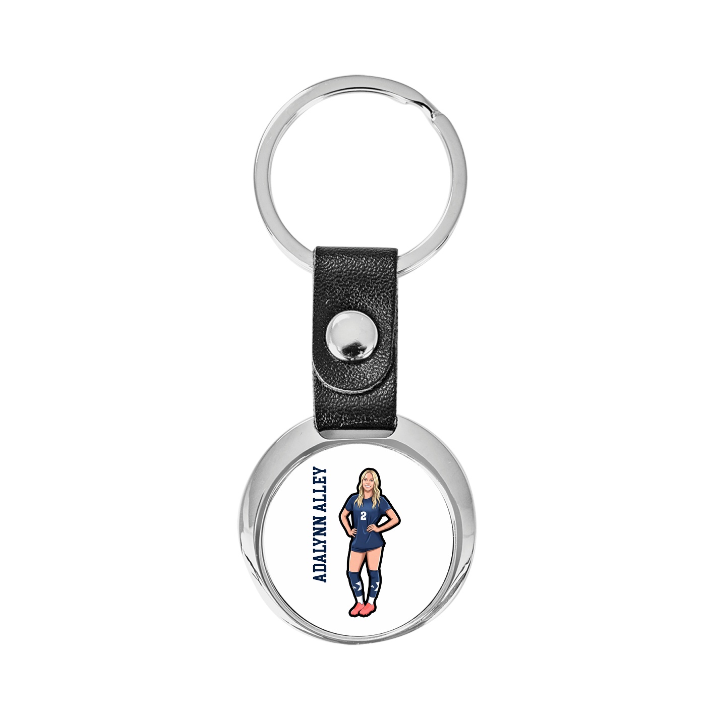 Key Chain — Name Vertical in Classic