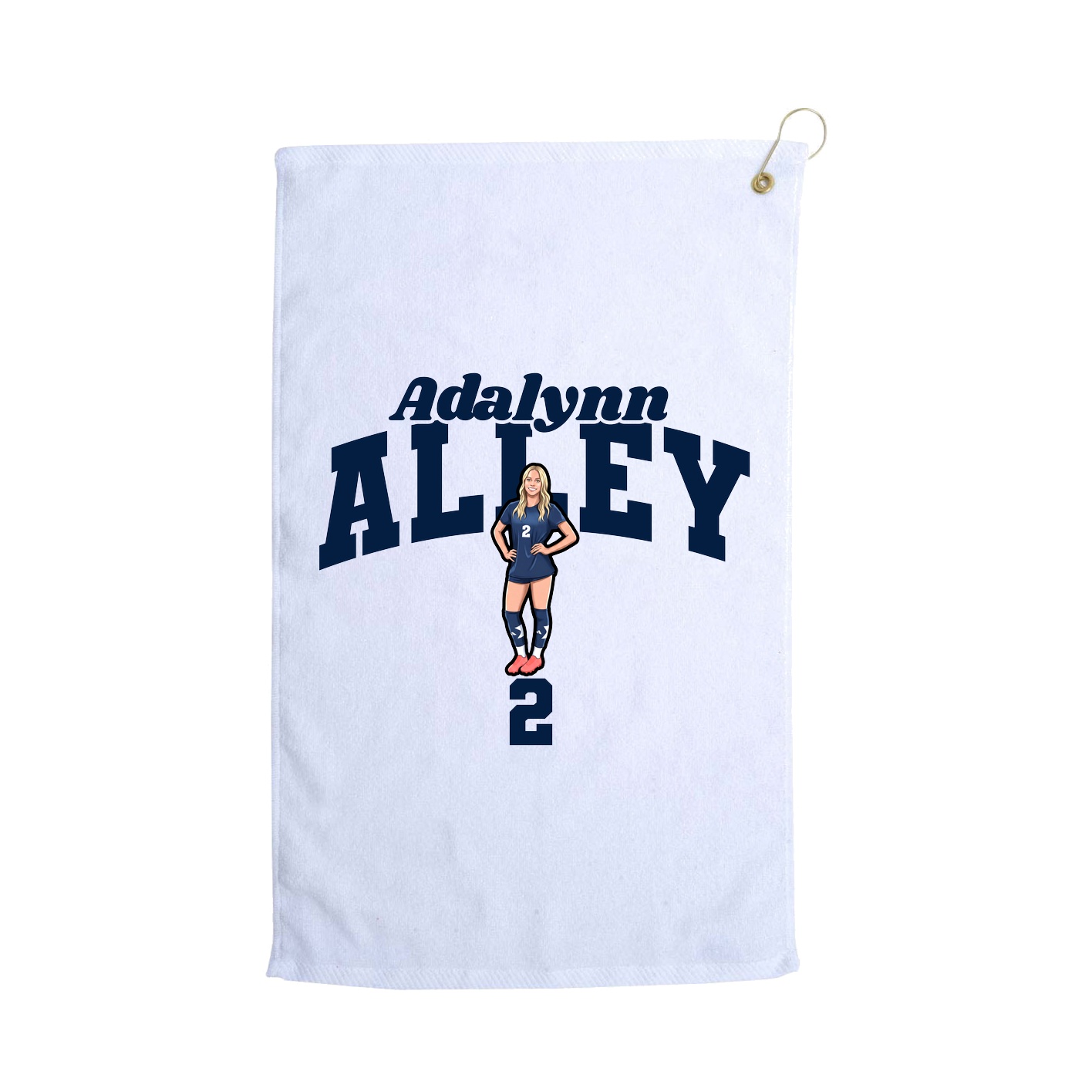 Golf Towel — Signature Arch in White