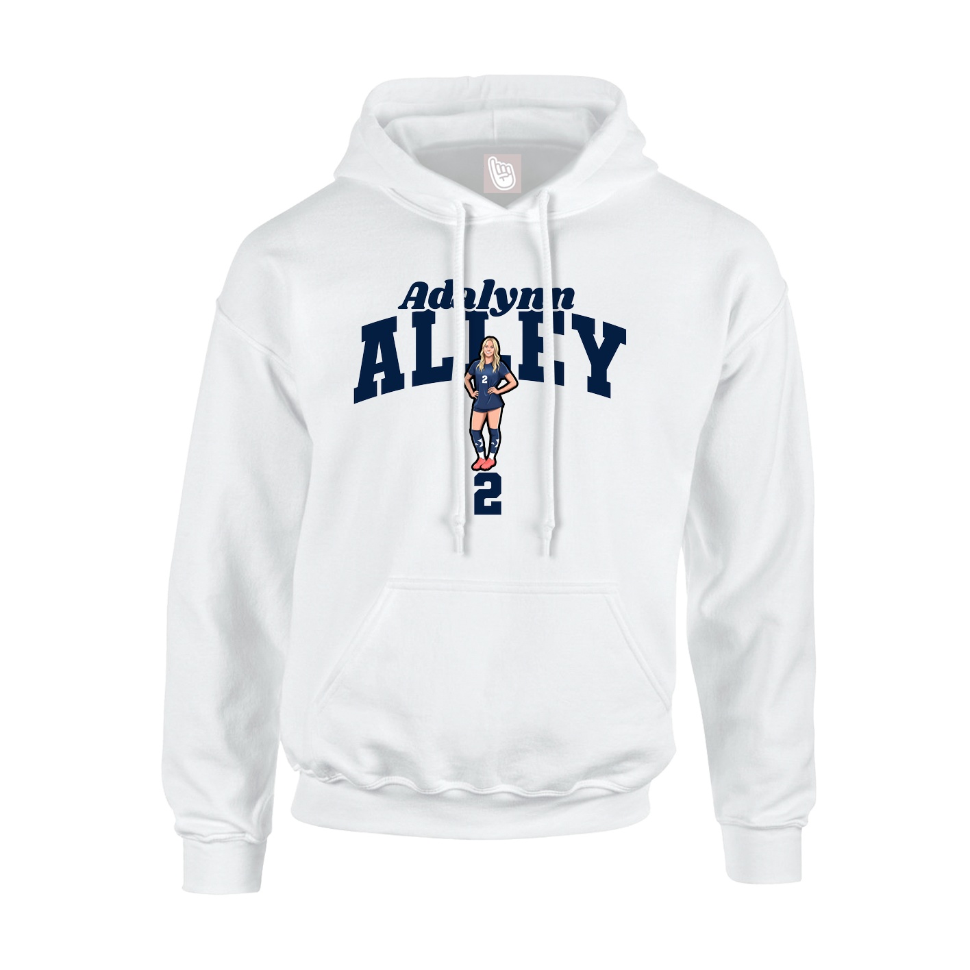 Hoodie — Signature Arch in White
