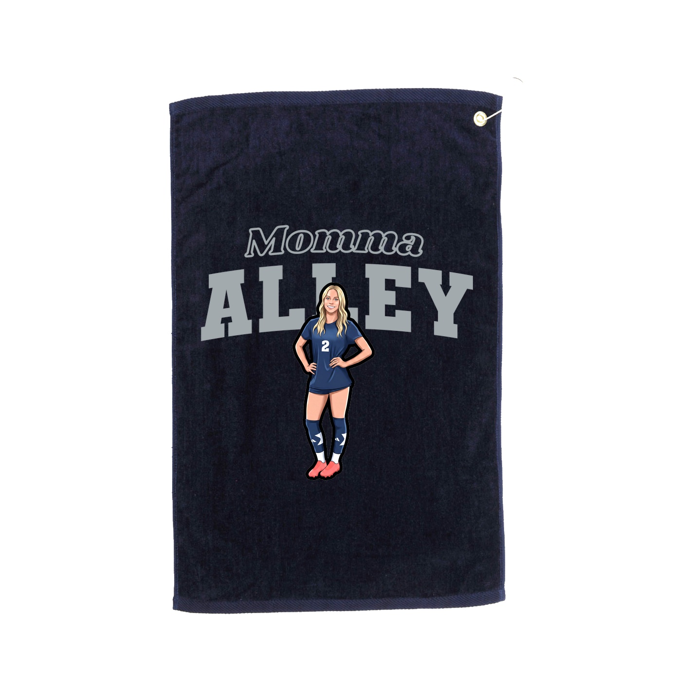 Golf Towel — Mothers Day Block in Navy