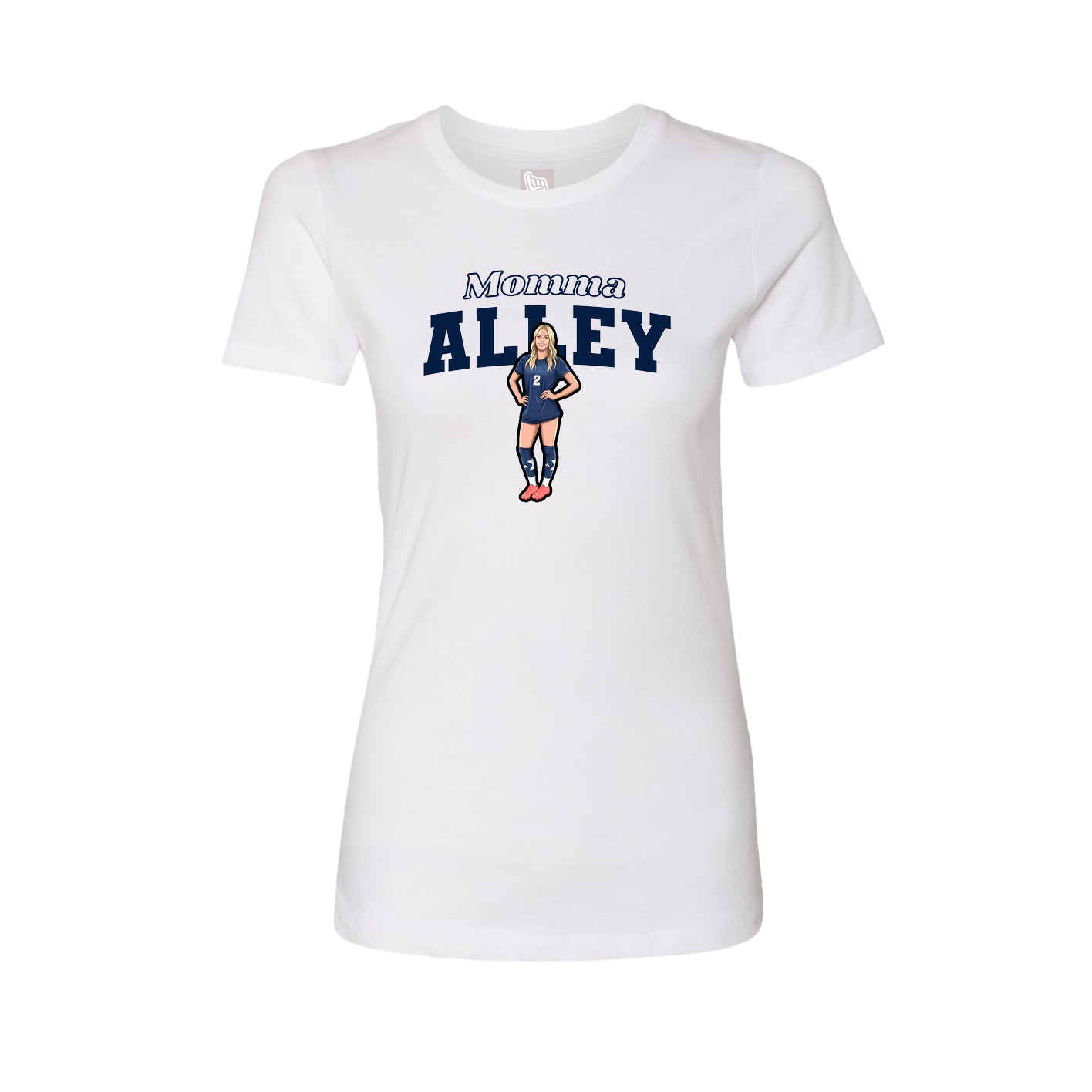 Womens Tee — Mothers Day Block in White