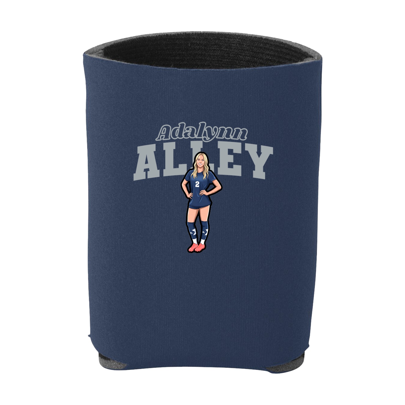 Can Holder — Name Arch in Navy