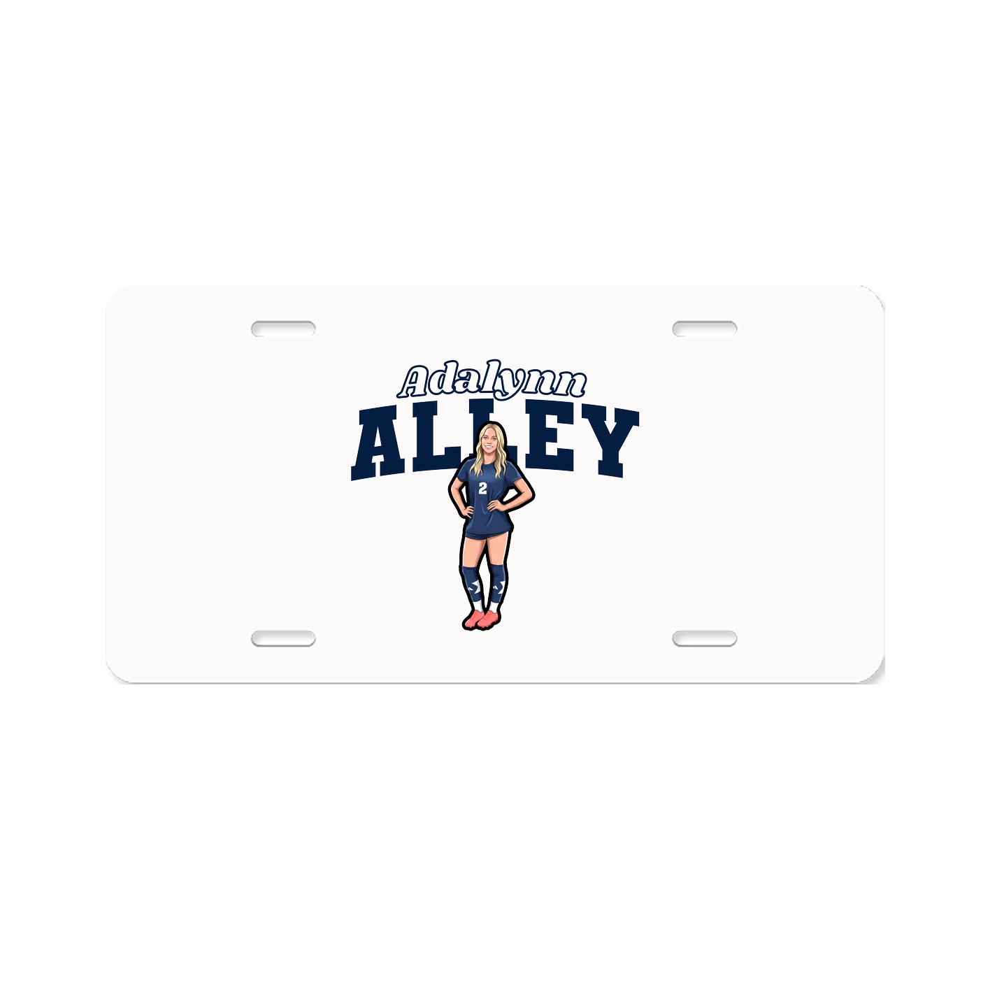 License Plate — Name Arch in Classic