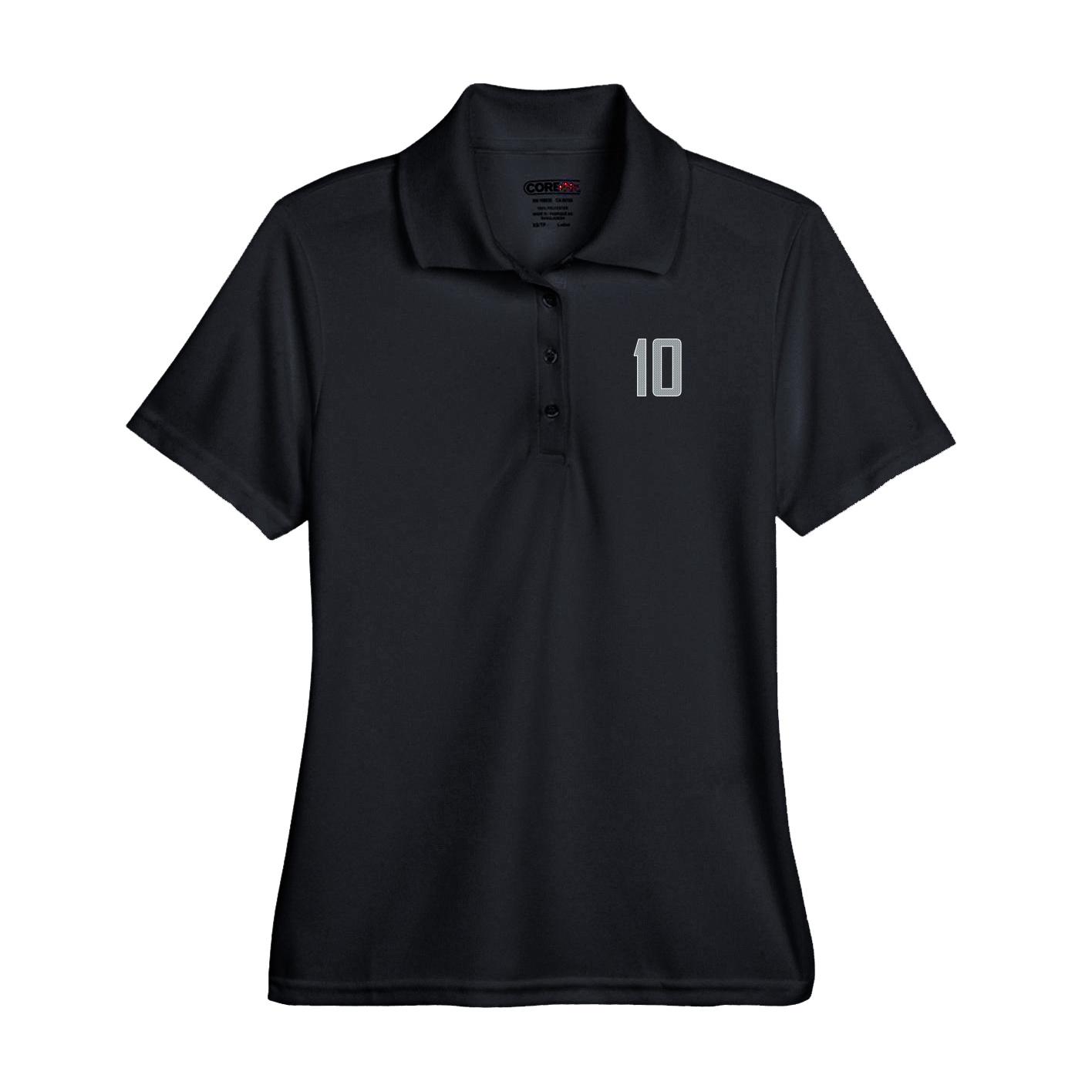 Performance Polo — Front Shirsy in Black