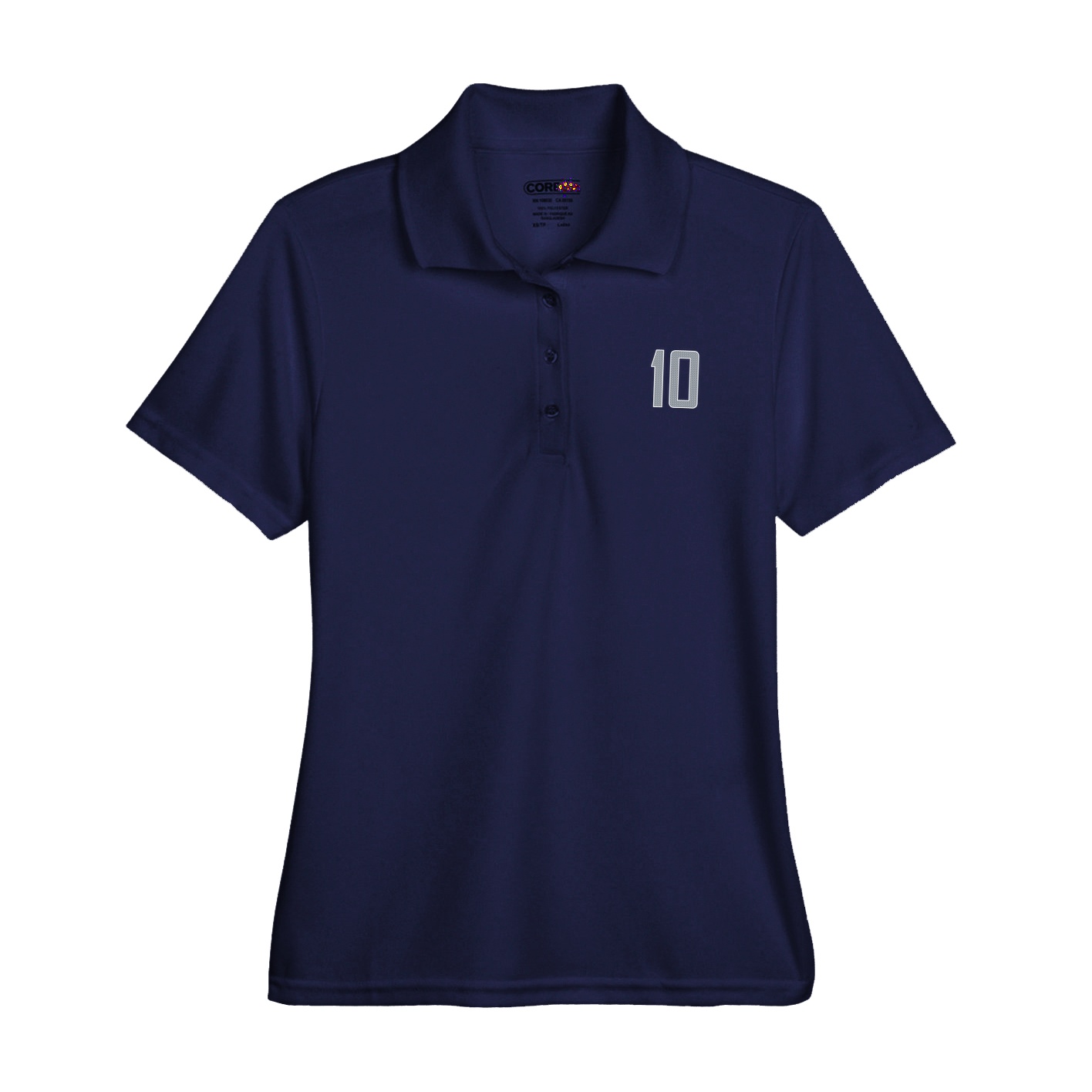 Womens Performance Polo — Front Shirsy in Navy