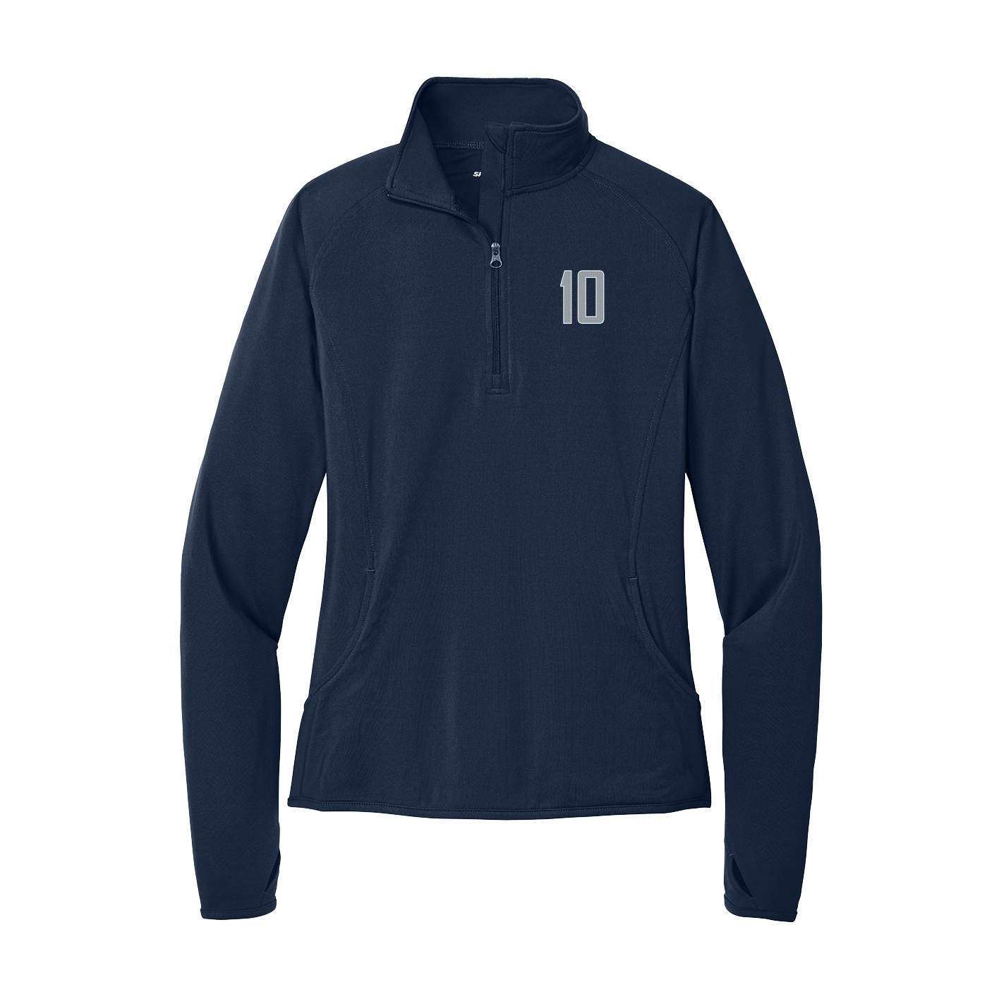 Women's Q-Zip Pullover — Front Shirsy in Navy