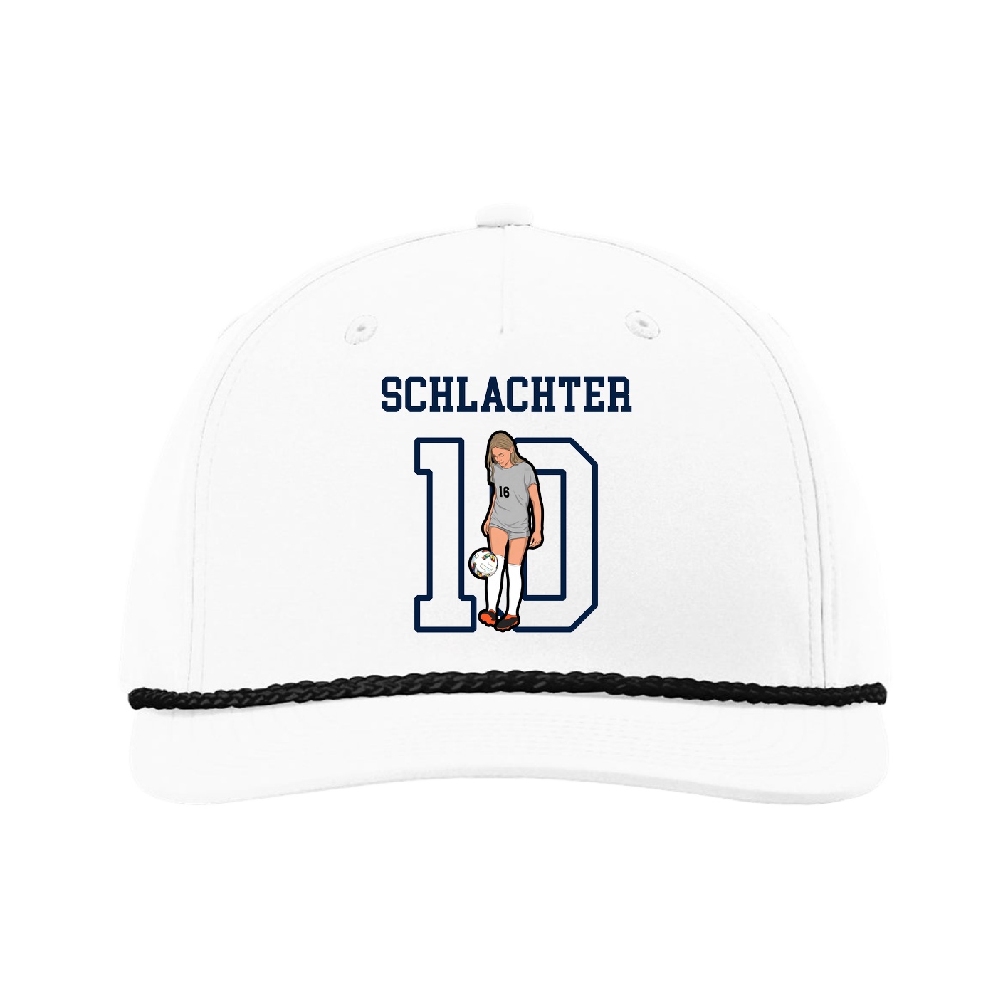 Five-Panel Classic Rope Cap — Shirsey in White