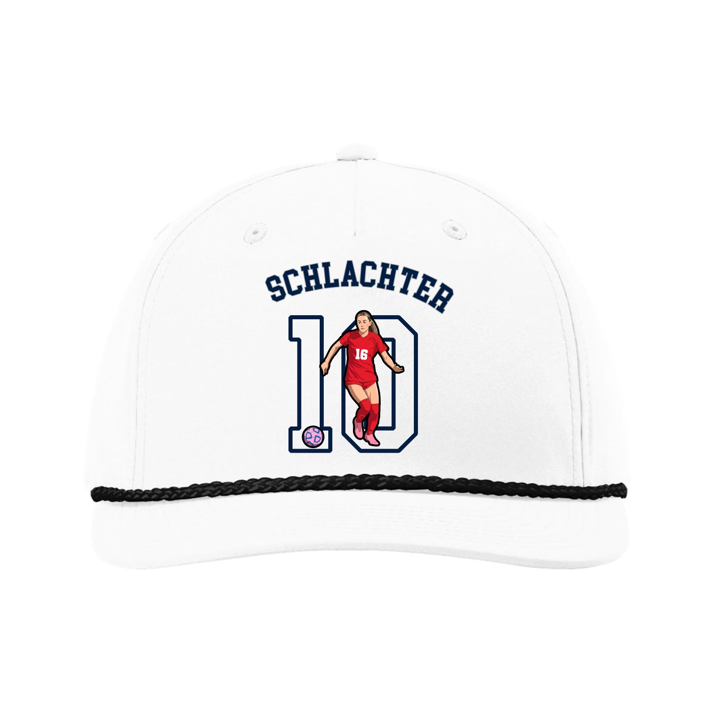 Five-Panel Classic Rope Cap — Shirsey Arch in White
