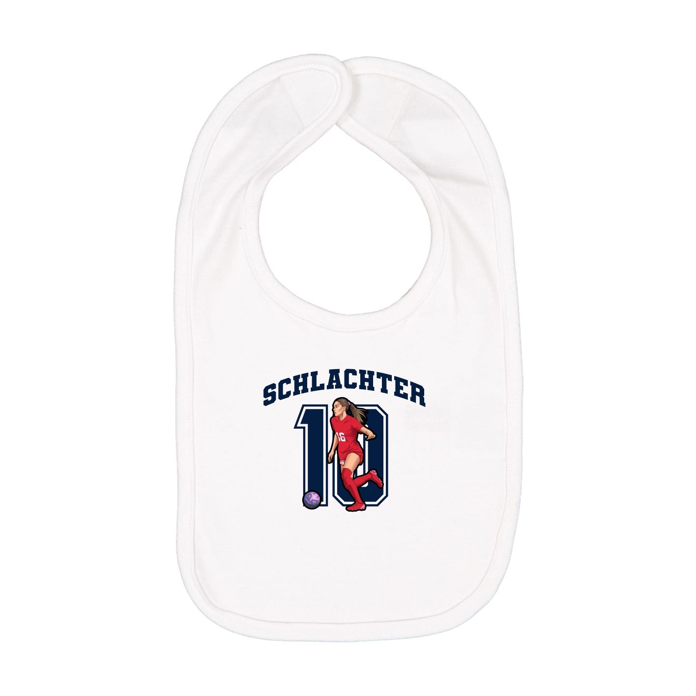 Infant Bib — Number in White