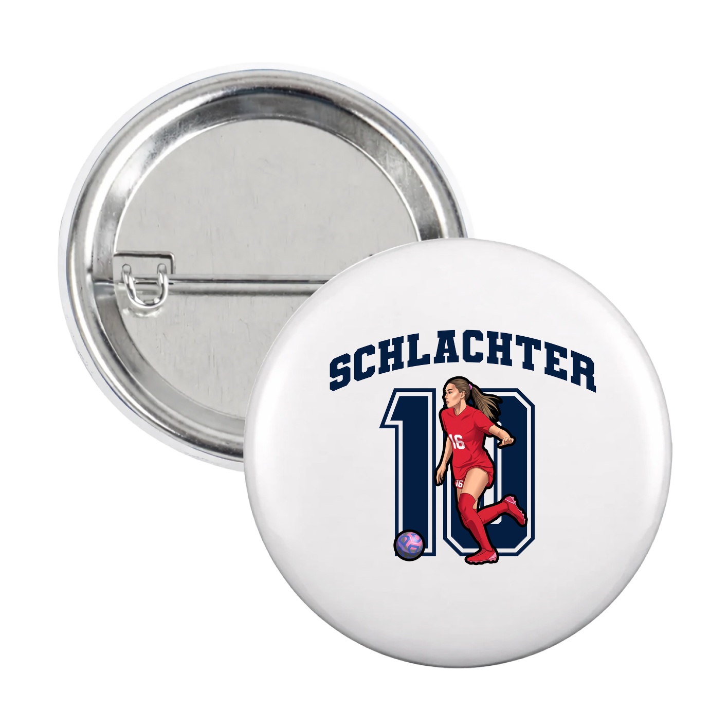 Game Day Button — Number in White