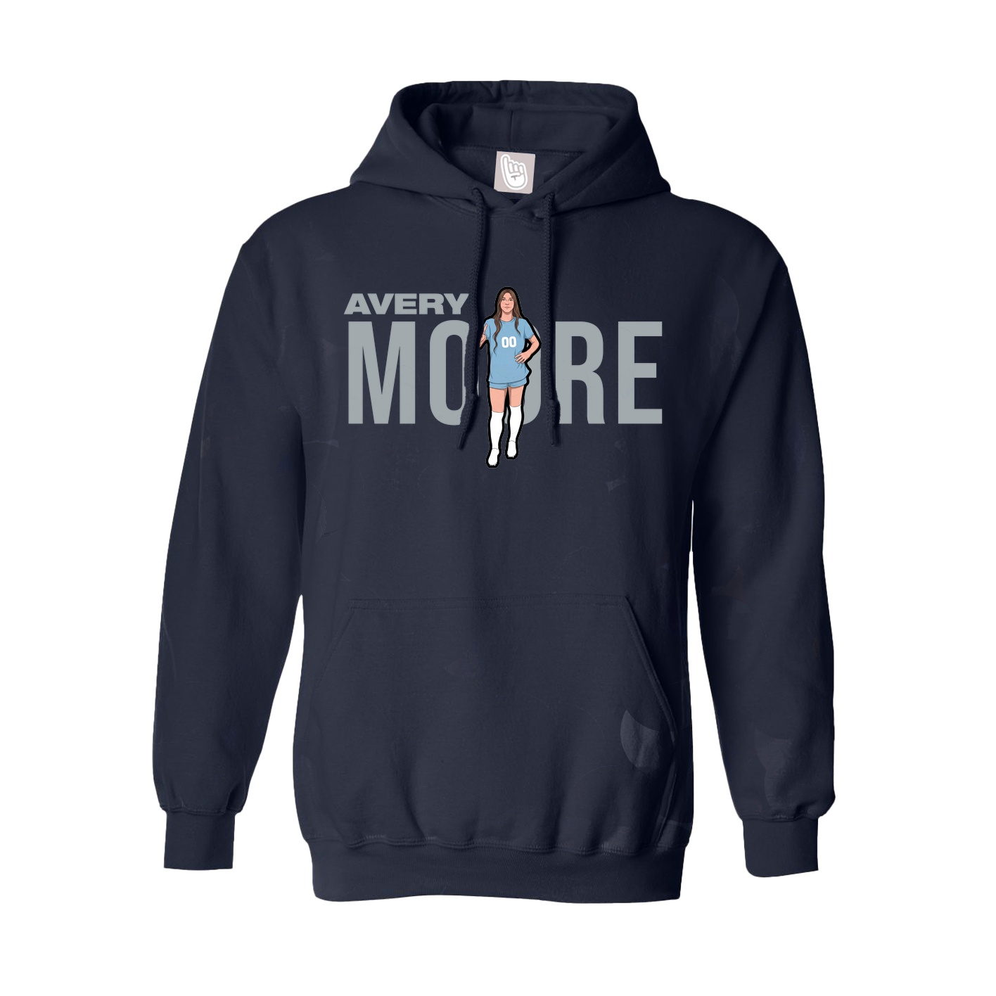 Hoodie — Player Name in Navy