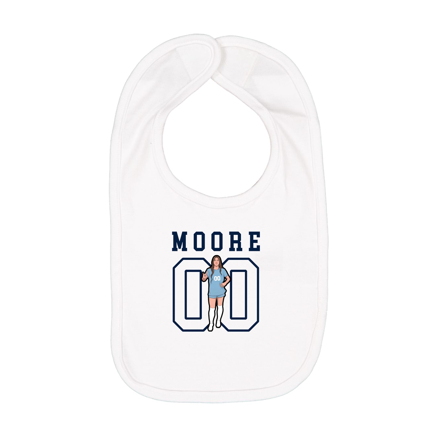 Infant Bib — Shirsey in White