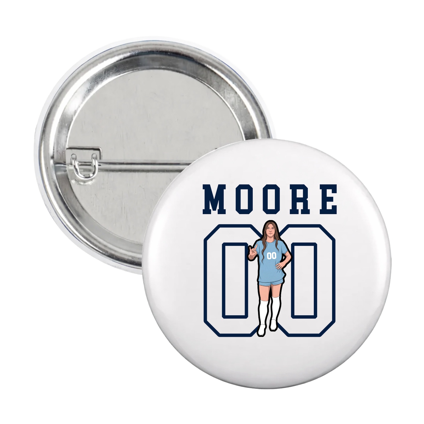 Game Day Button — Shirsey in White