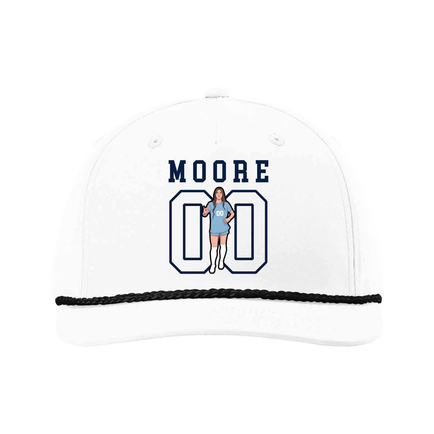 Five-Panel Classic Rope Cap — Shirsey in White