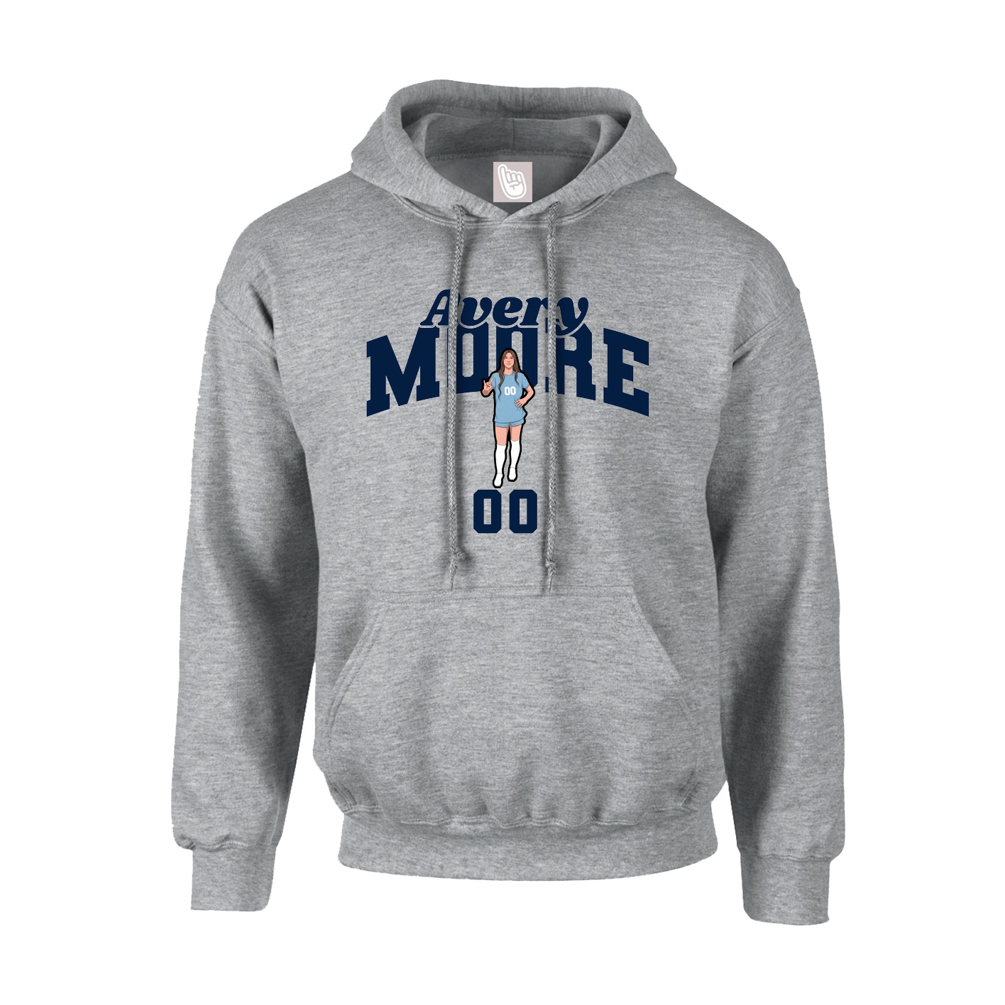 Youth Hoodie — Signature Arch in Grey